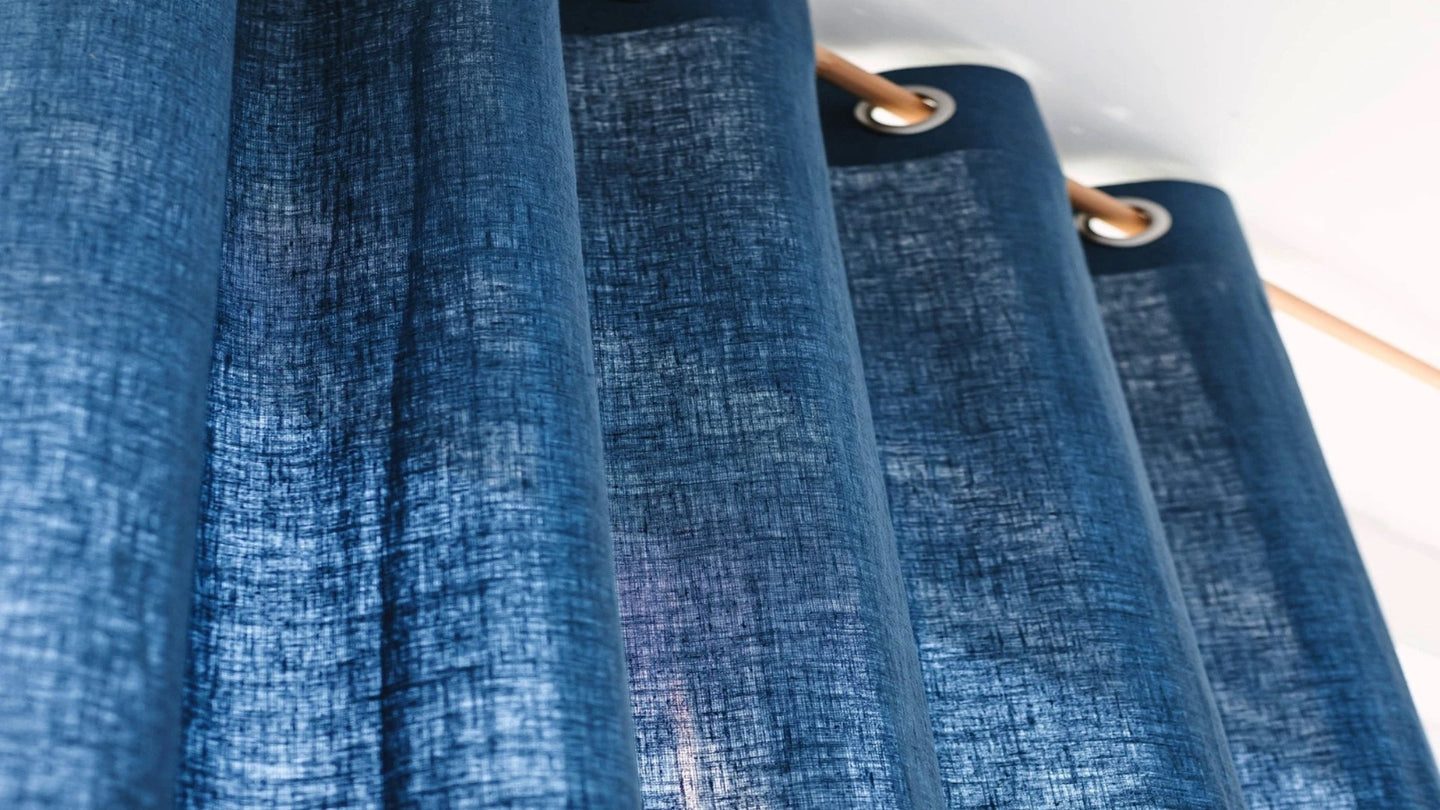 Medium weight linen curtains custom size