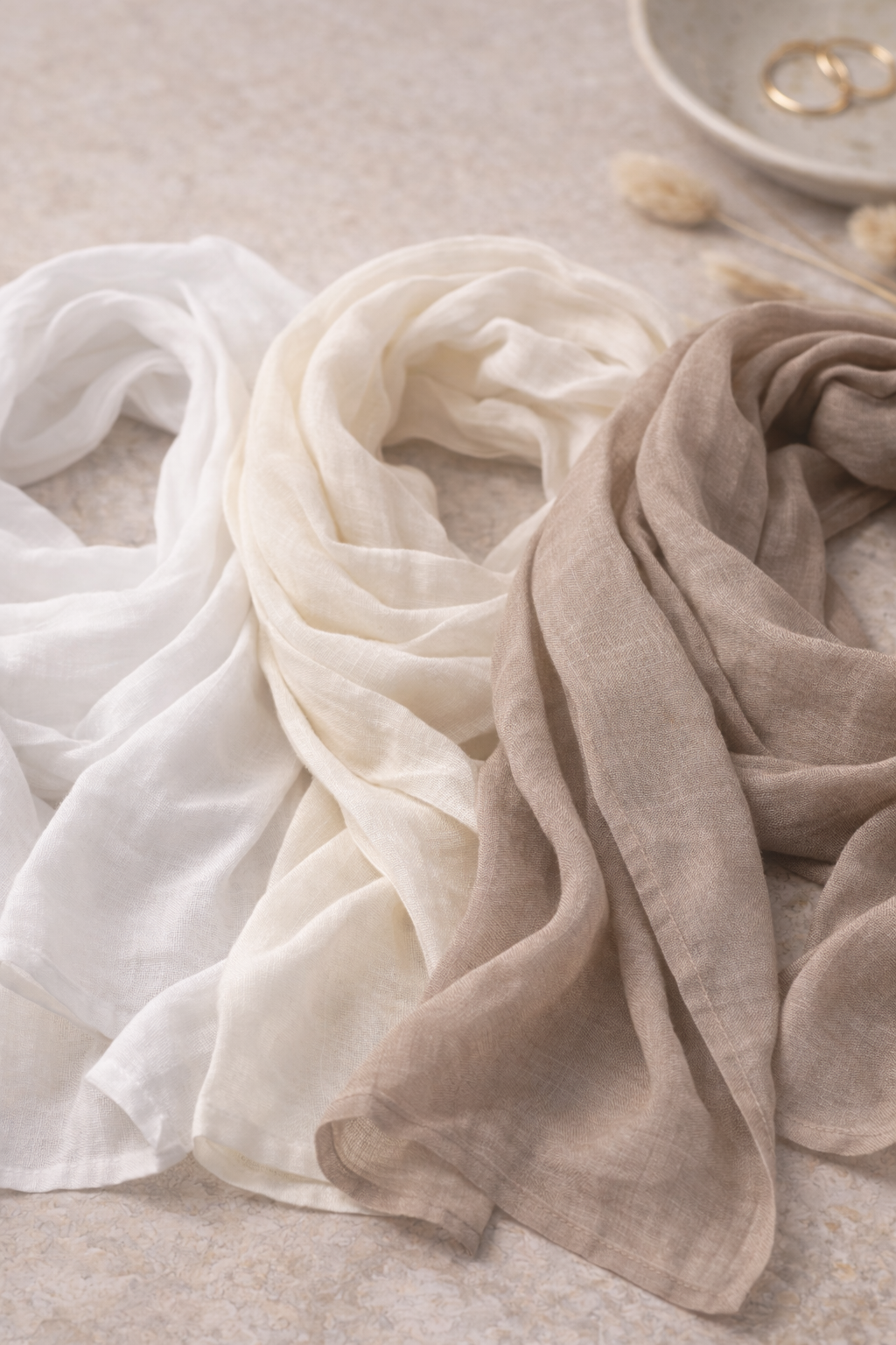 lightweight linen scarves