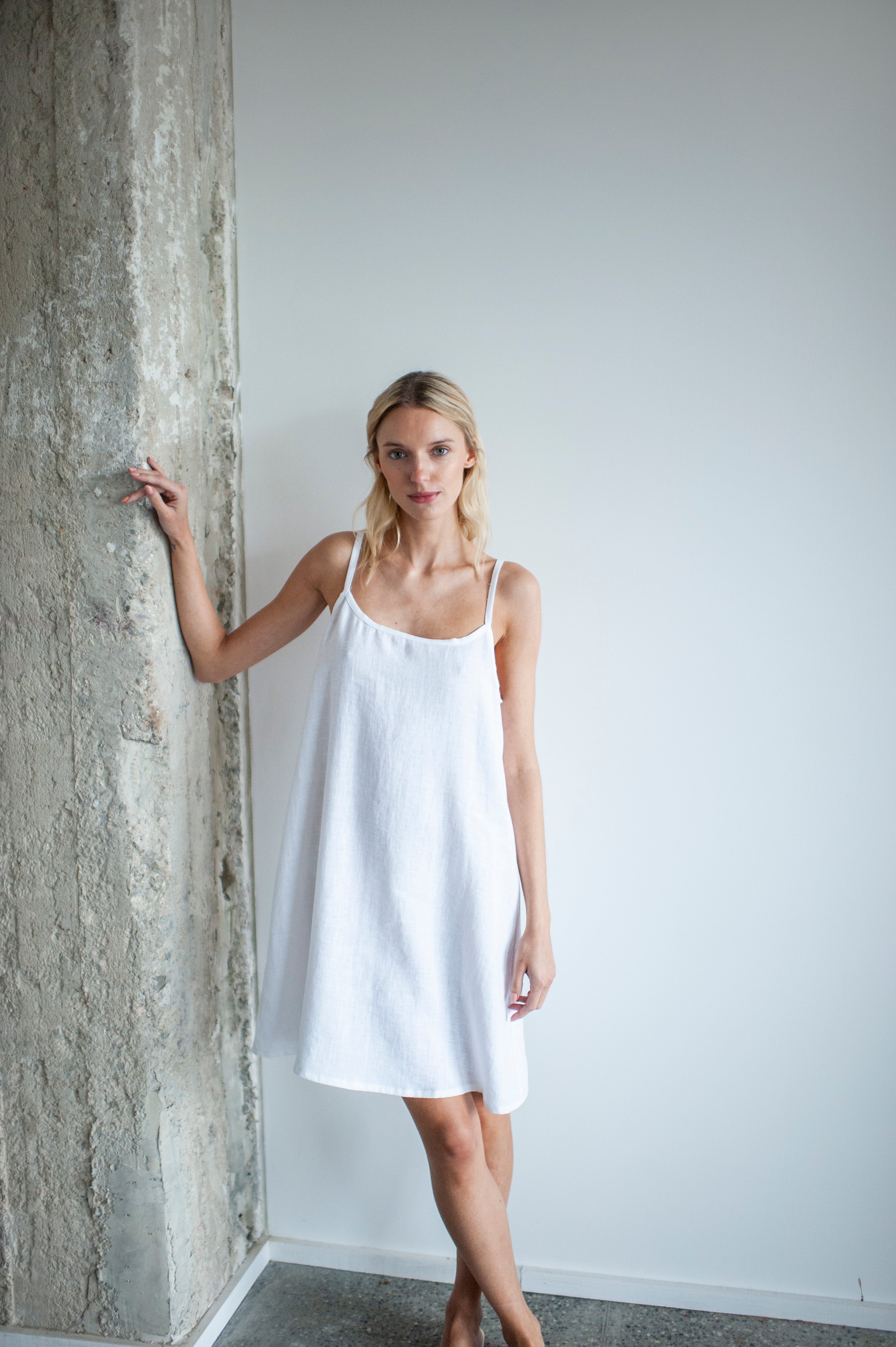White linen nightdress