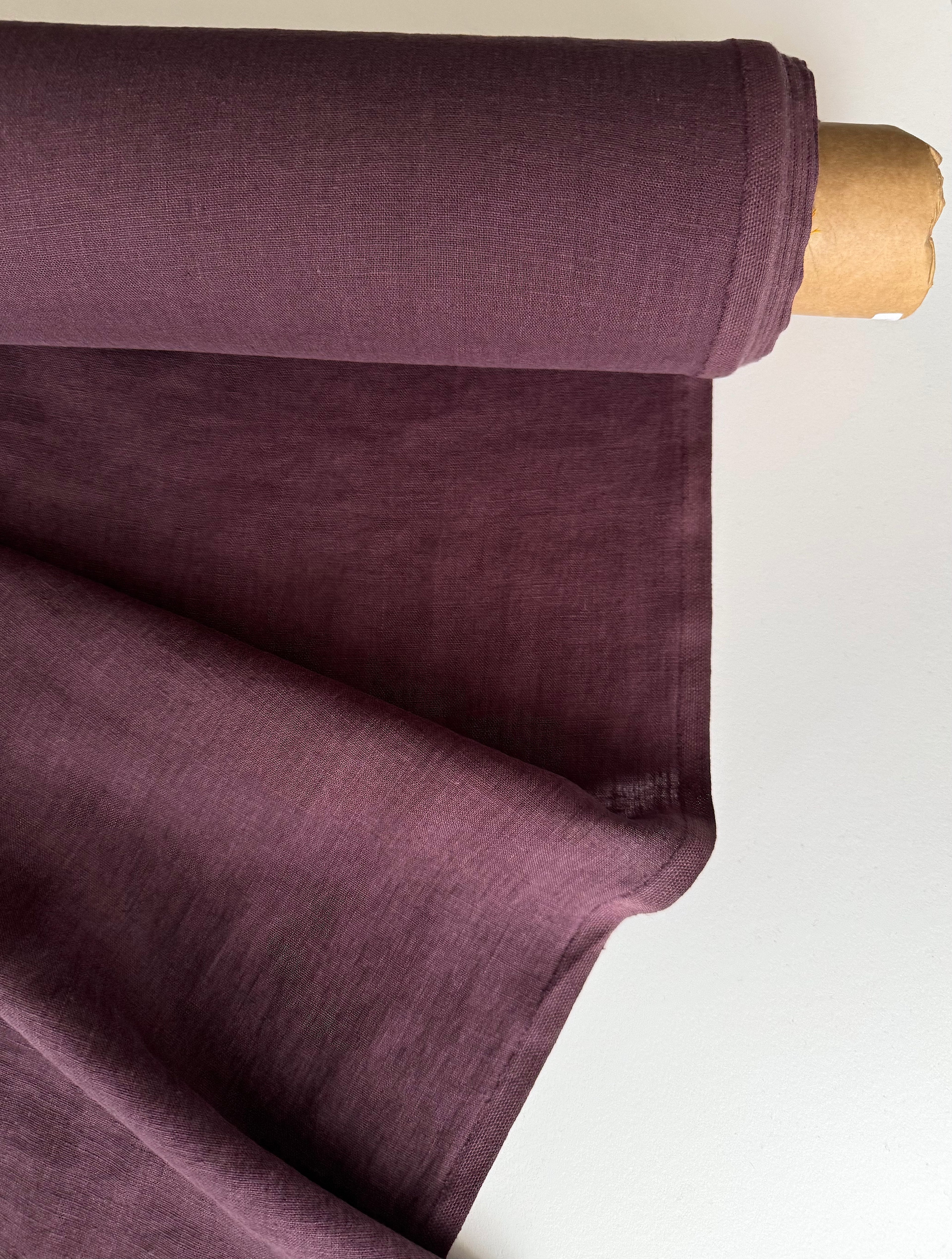 plum linen fabric