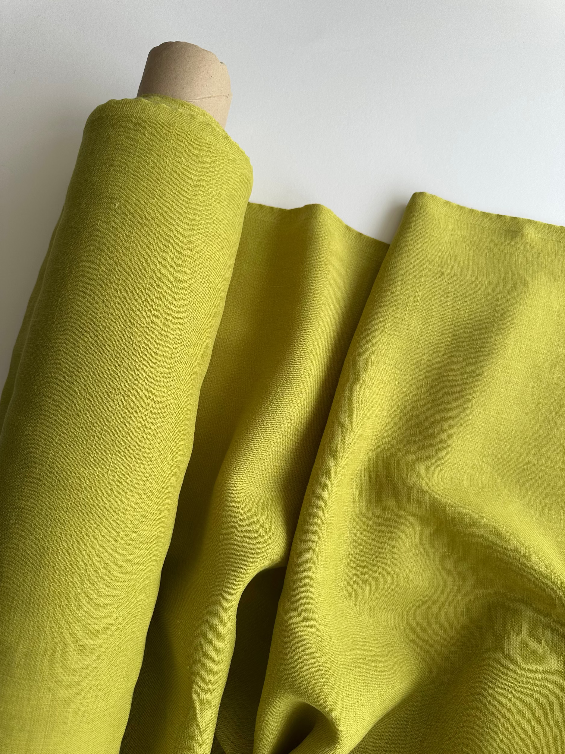 lime green linen fabric