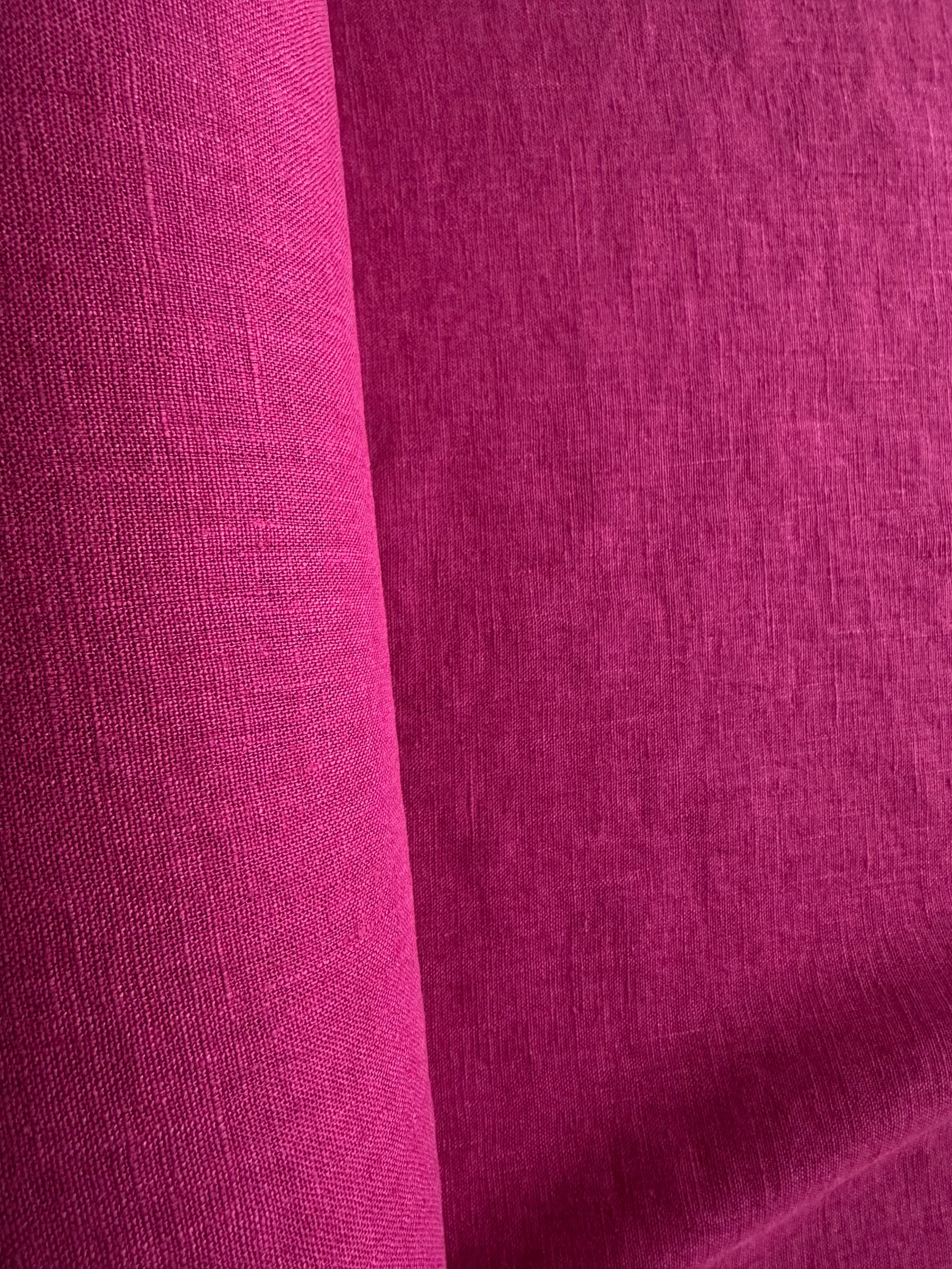Fuchsia linen fabric