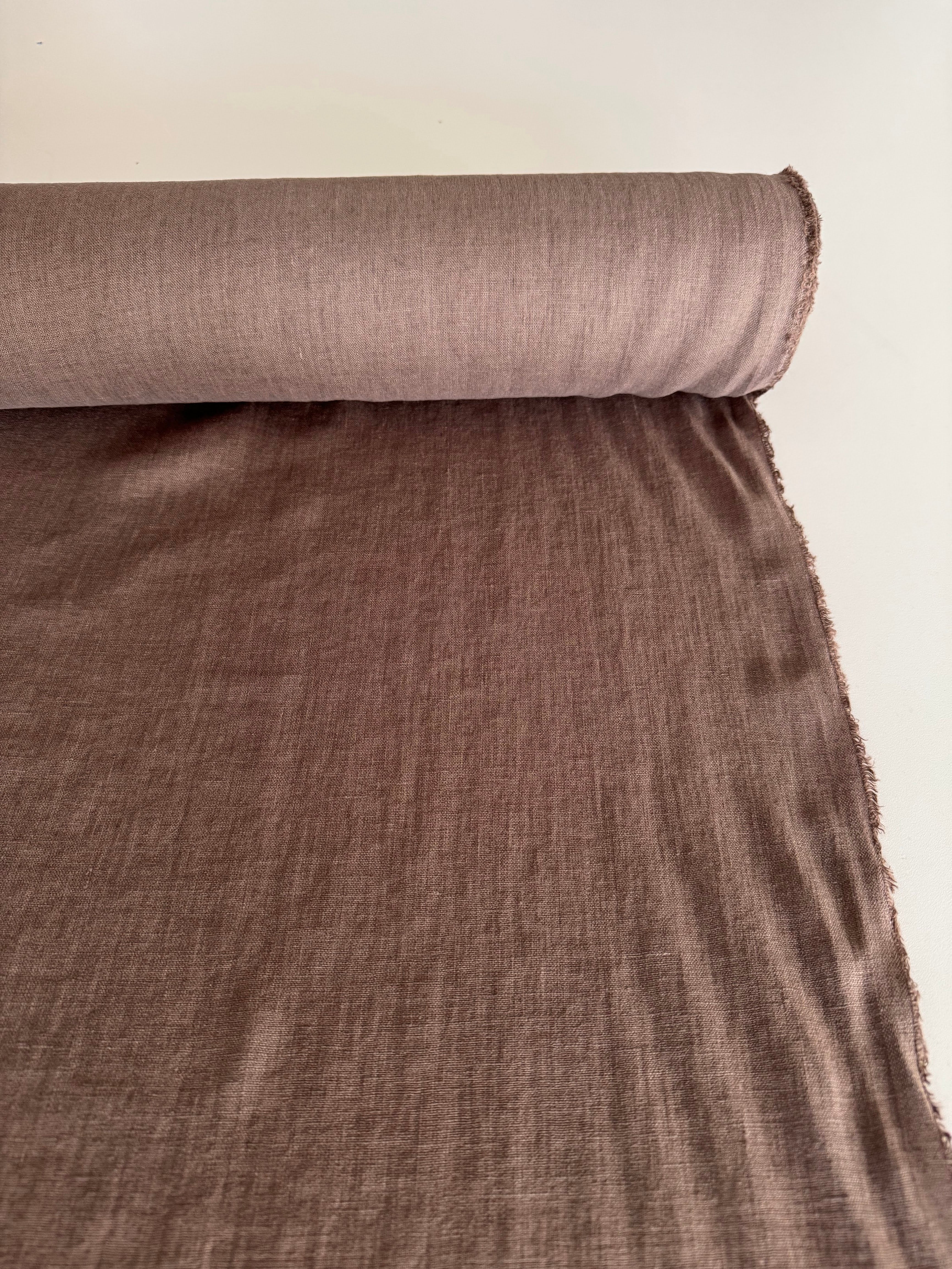 brown linen fabric