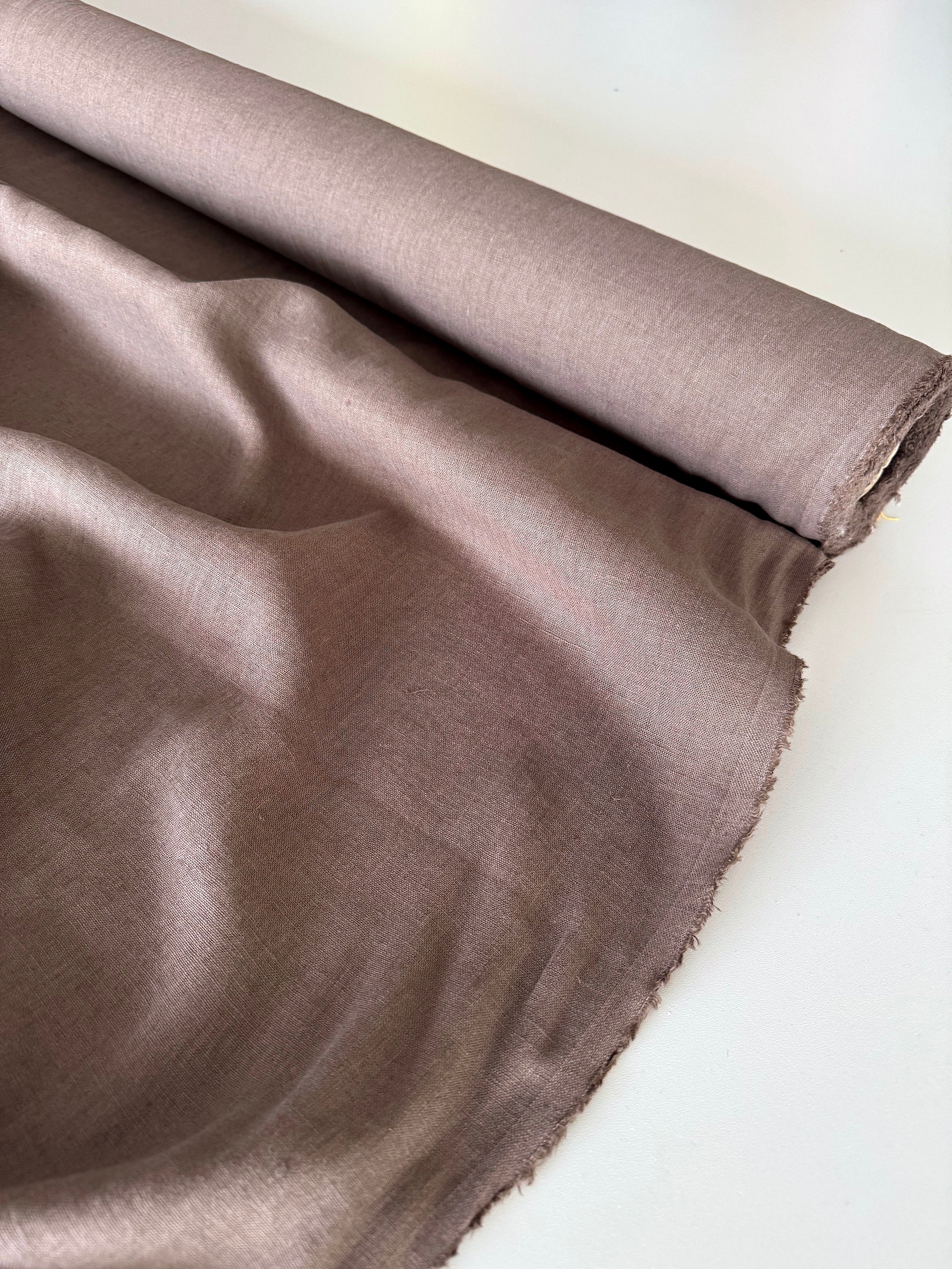 brown linen fabric
