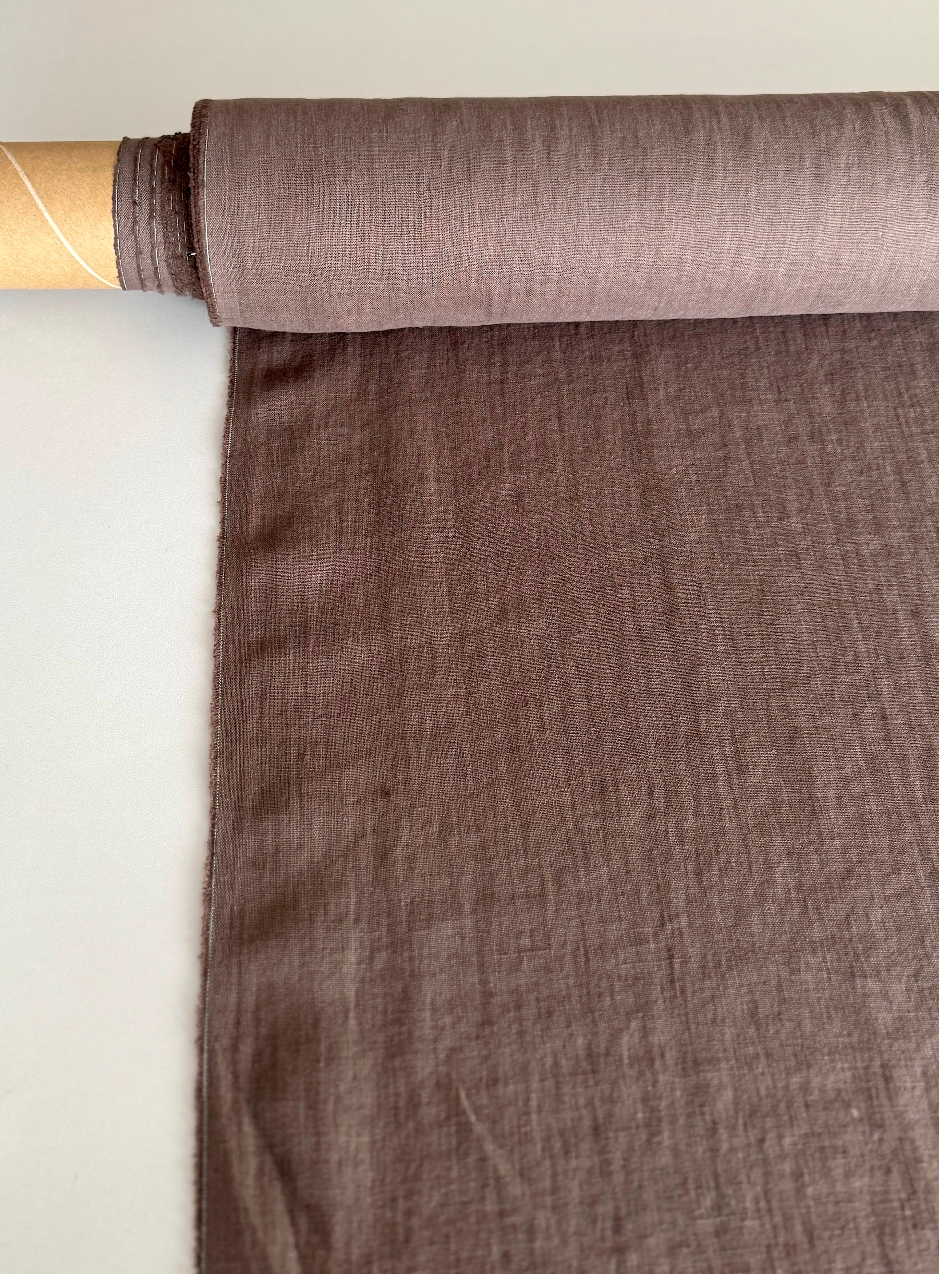 brown linen fabric
