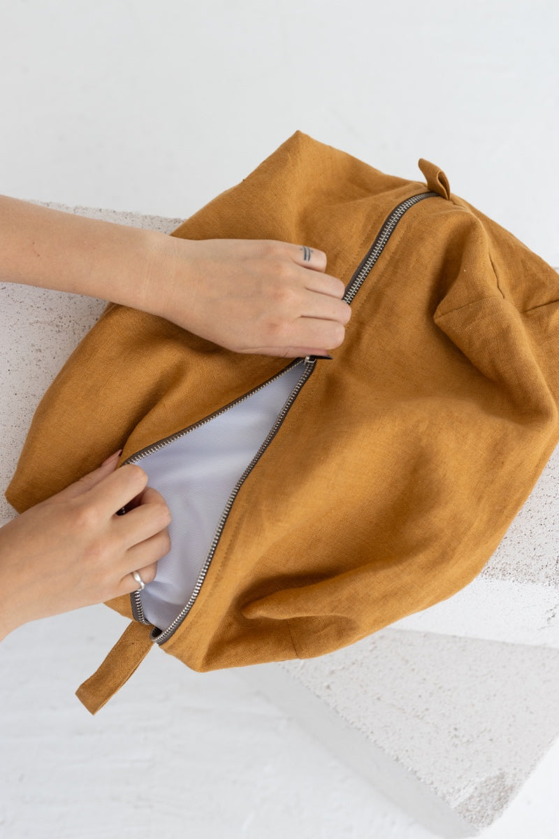 linen shoe bag