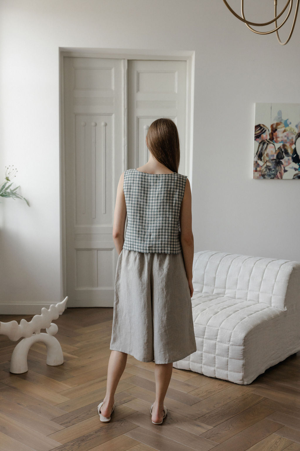 Linen Culotte Pants