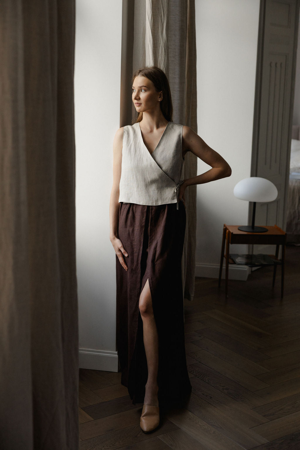 Linen palazzo pants