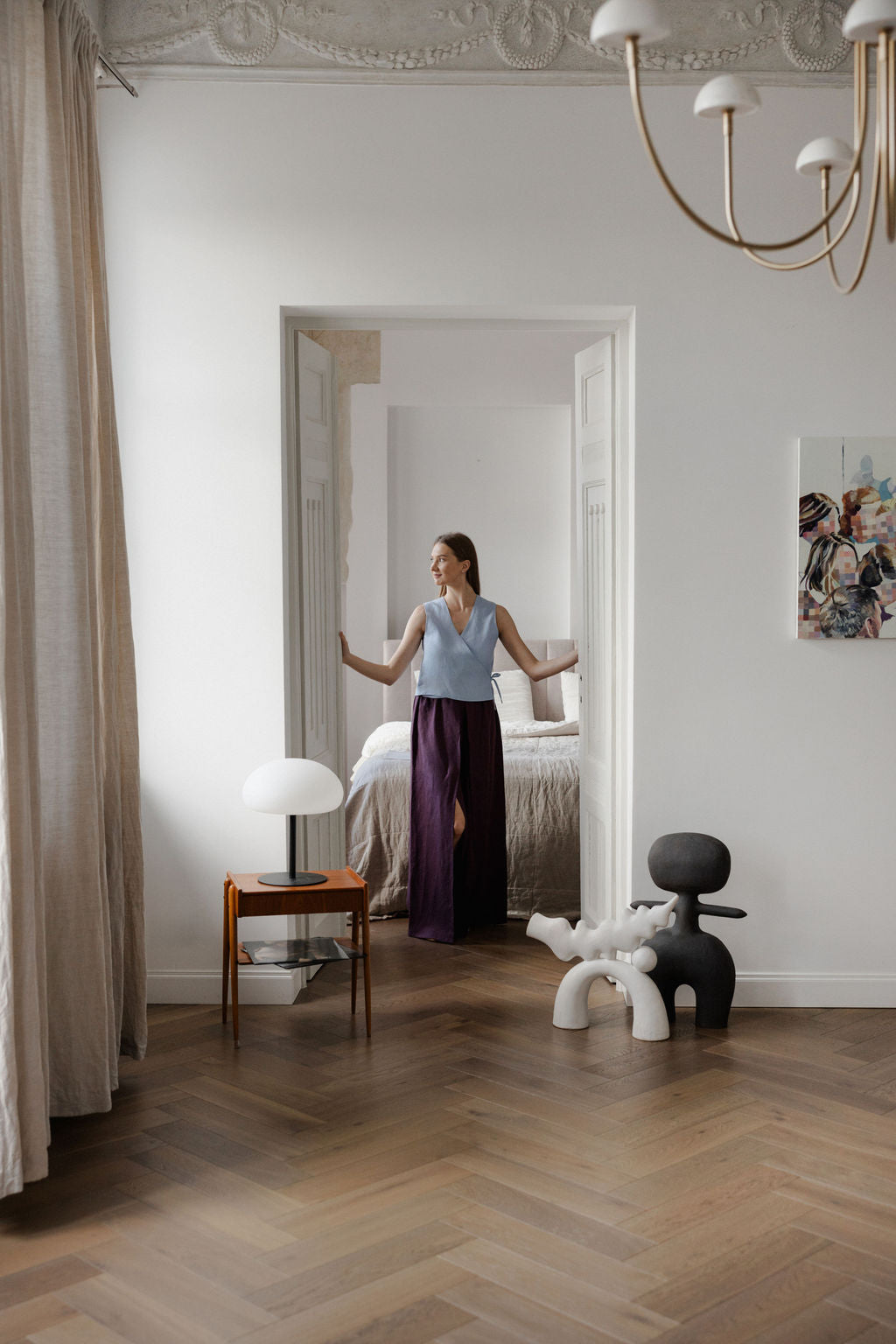 Wide Linen Palazzo Pants
