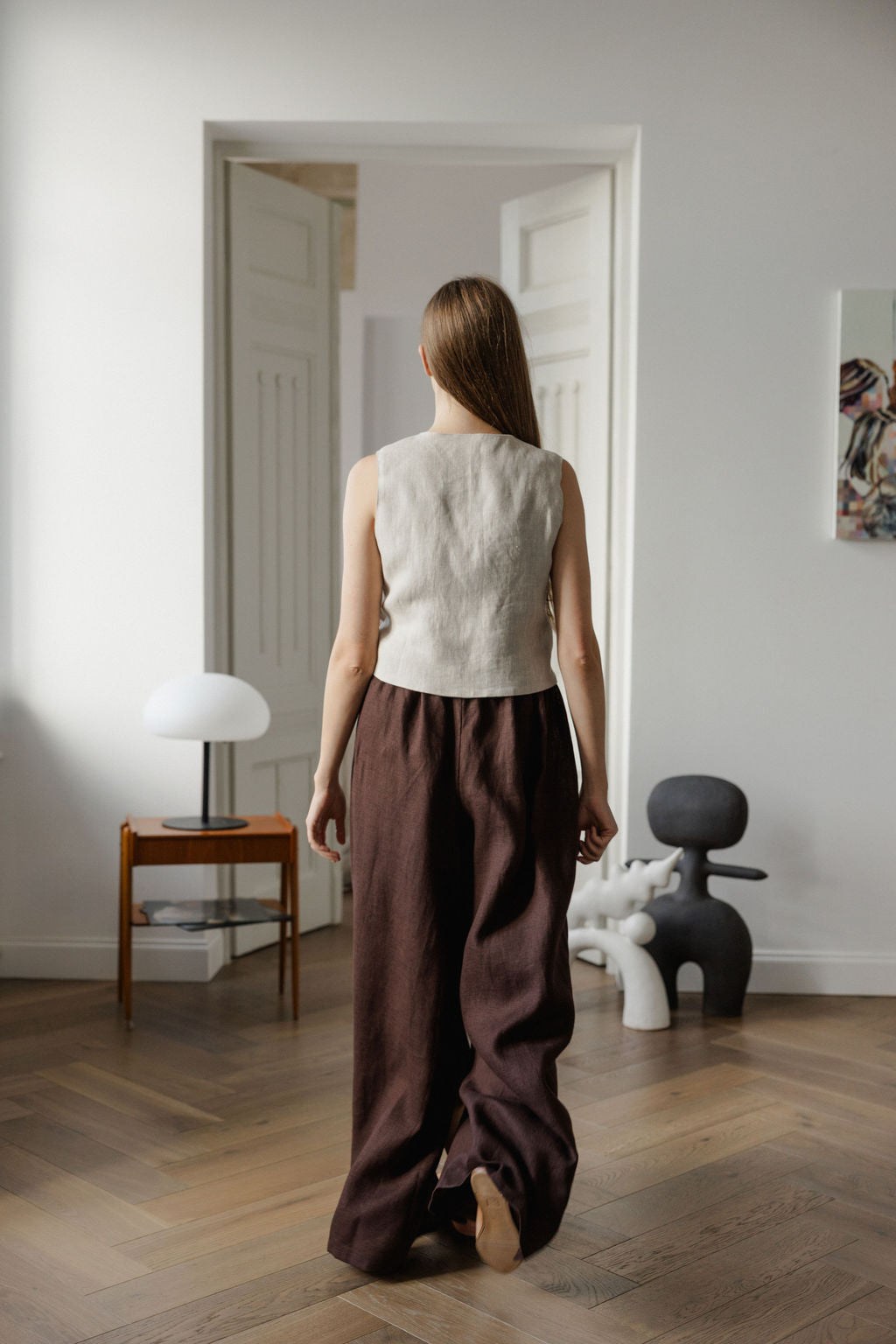 Linen palazzo pants