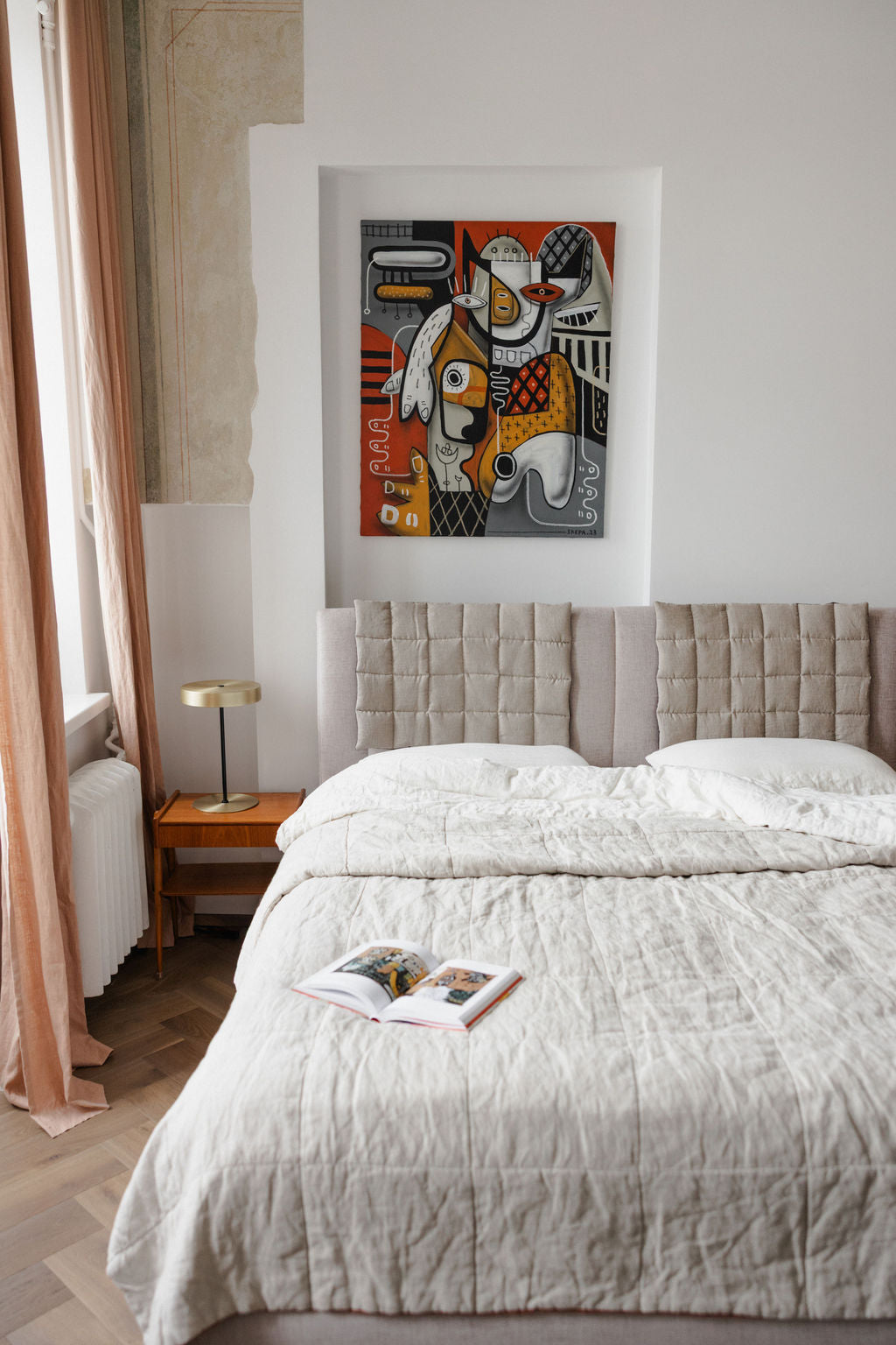 Natural Linen Headboard Cover