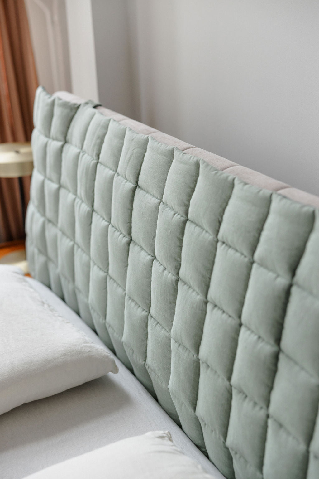 linen headboard cover