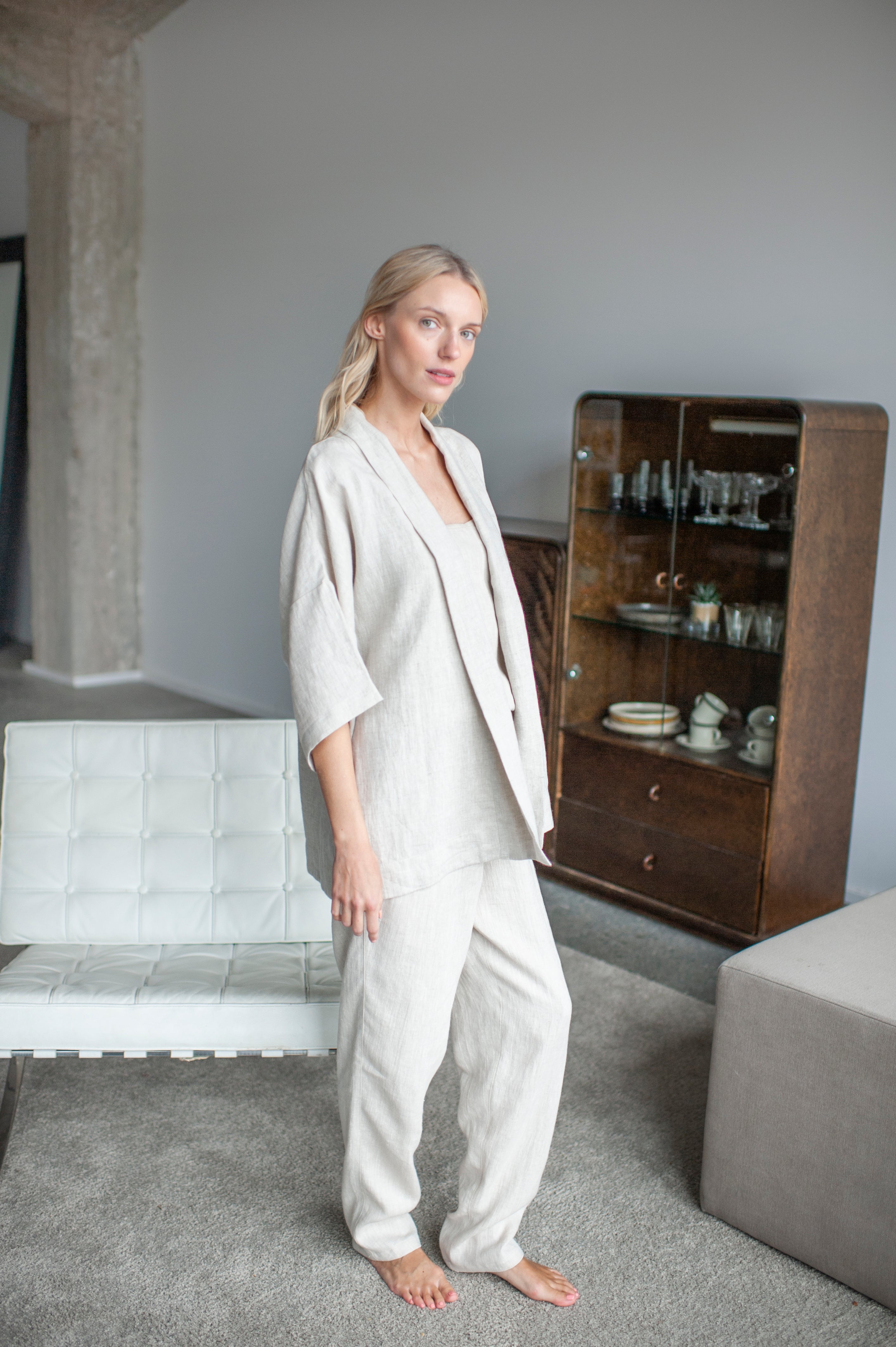 linen loungewear set