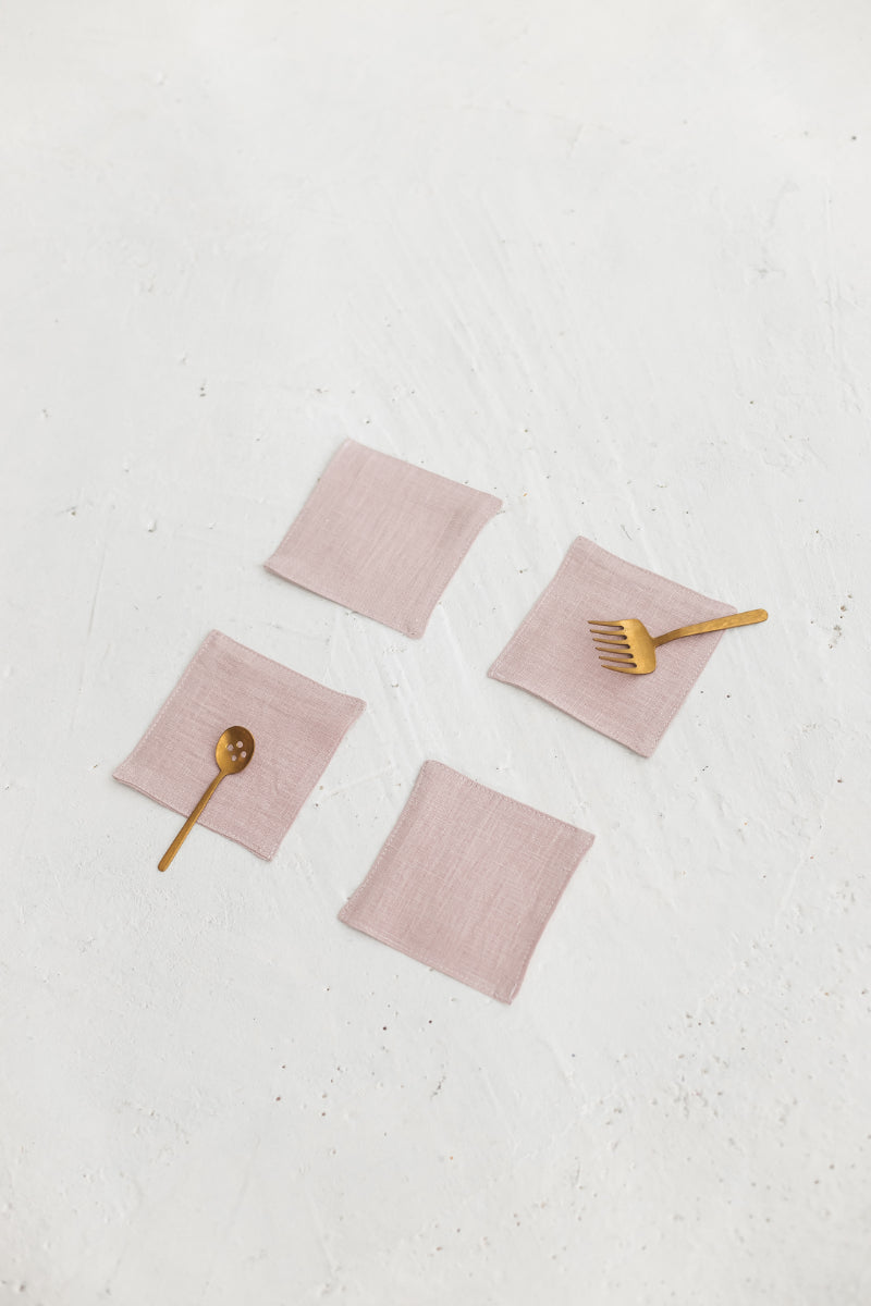 linen coasters set