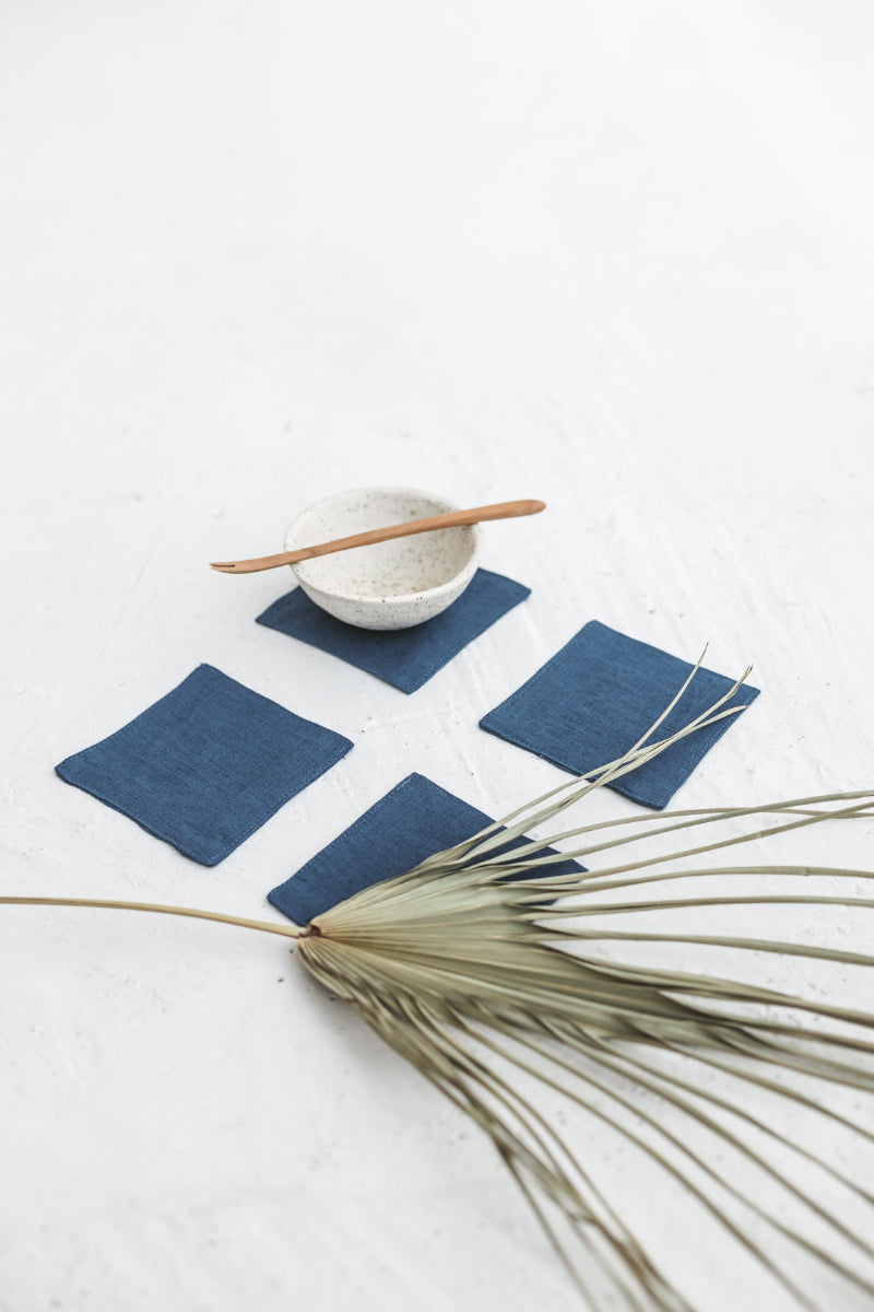 linen coasters set