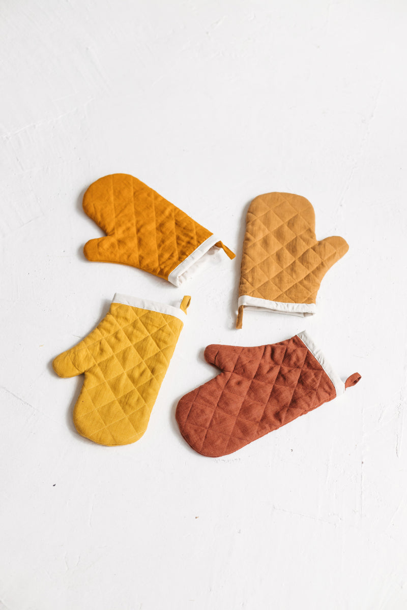 linen oven mitt