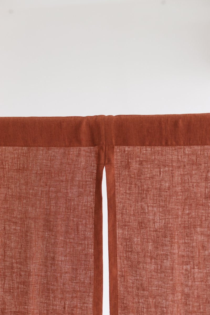 Rusty Linen Japanese Noren Curtain