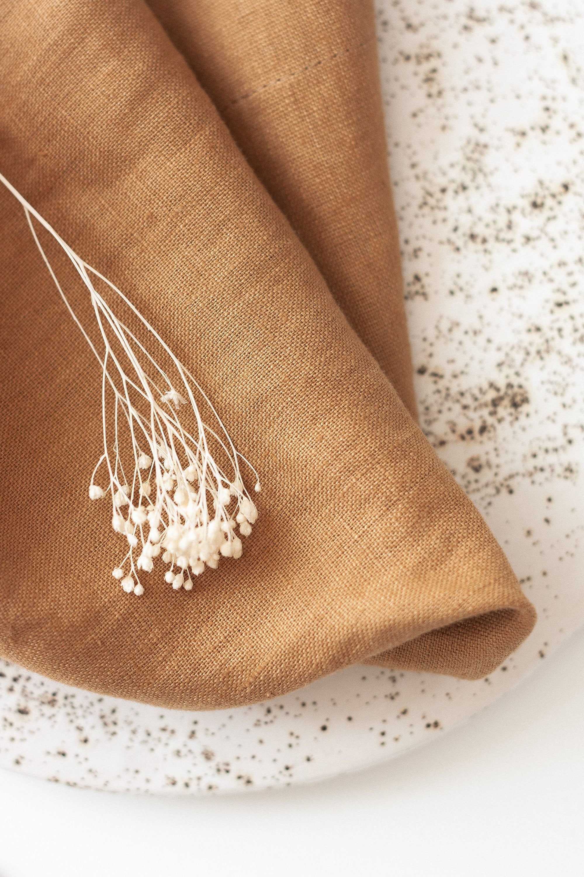 Amber Linen Napkins Set Of 2 Mitered Corners