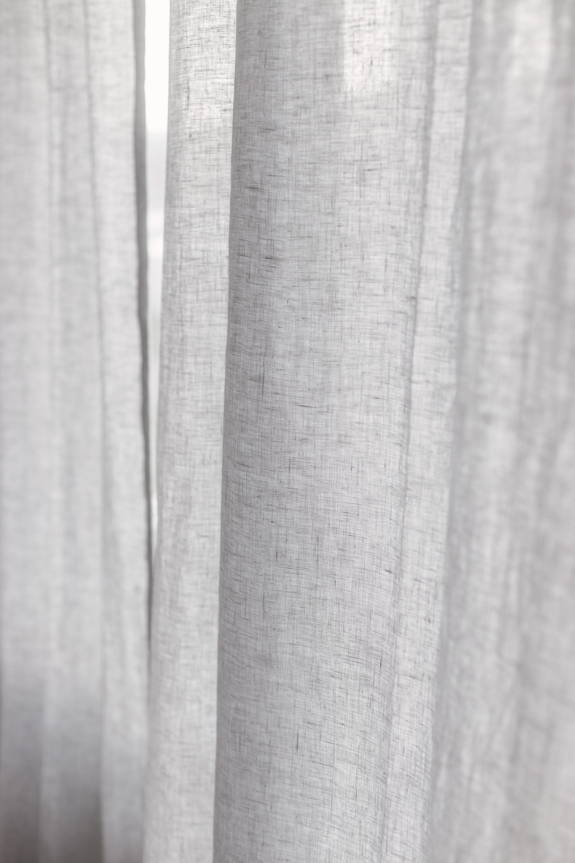 Cloud Gray Linen Curtain
