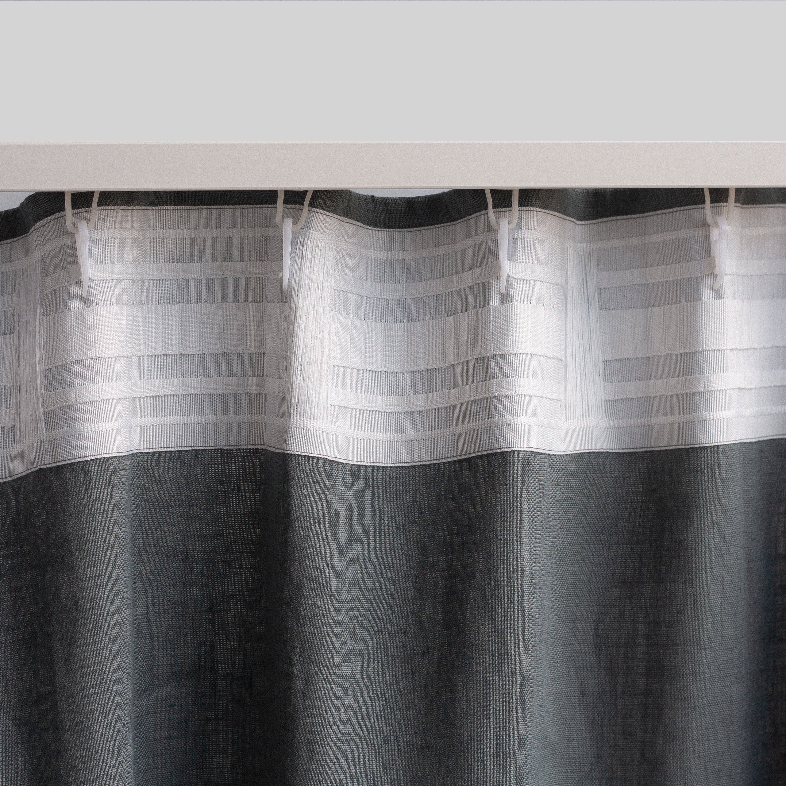 120"/305 cm width Natural Linen Curtain
