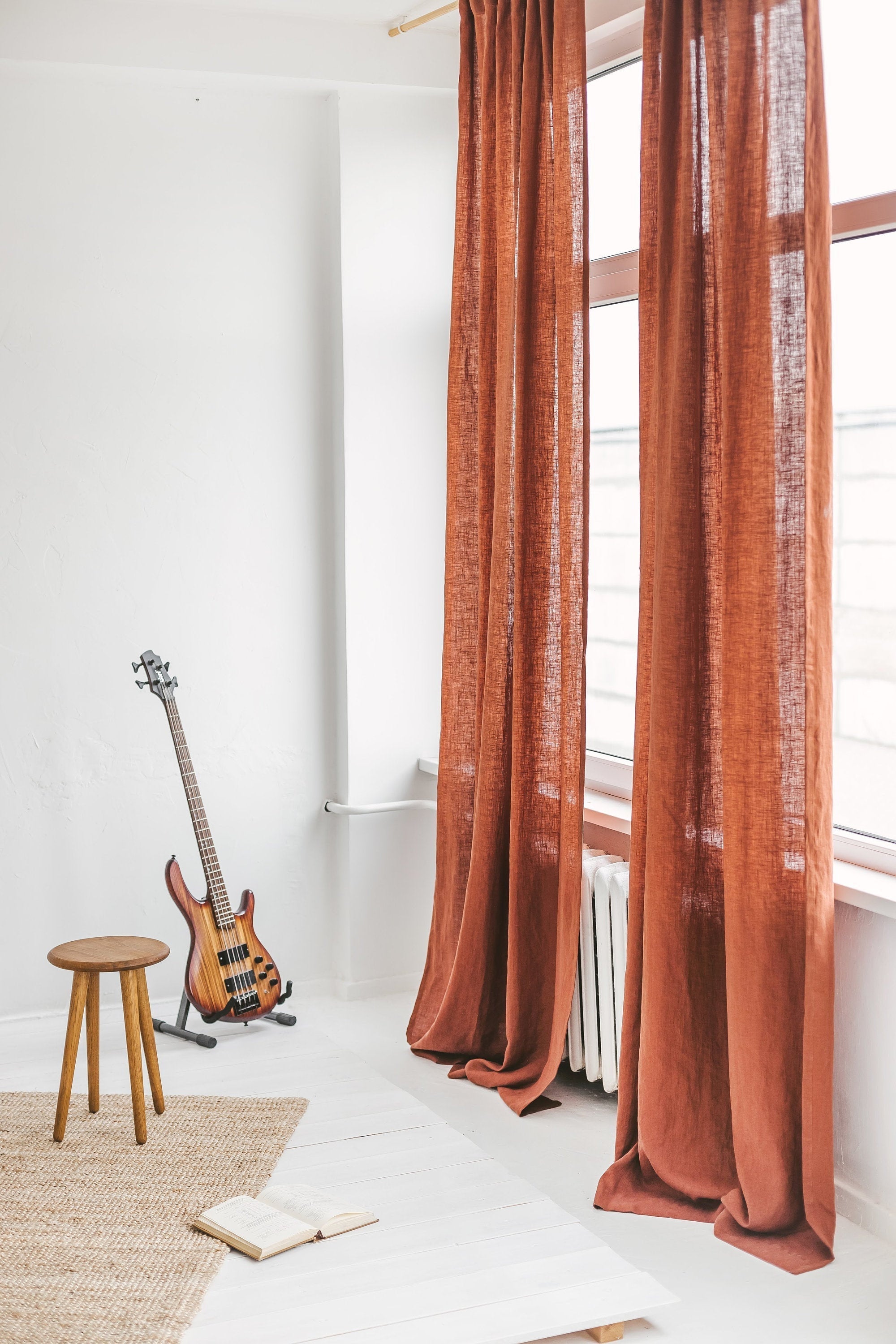 Grape Linen Curtain