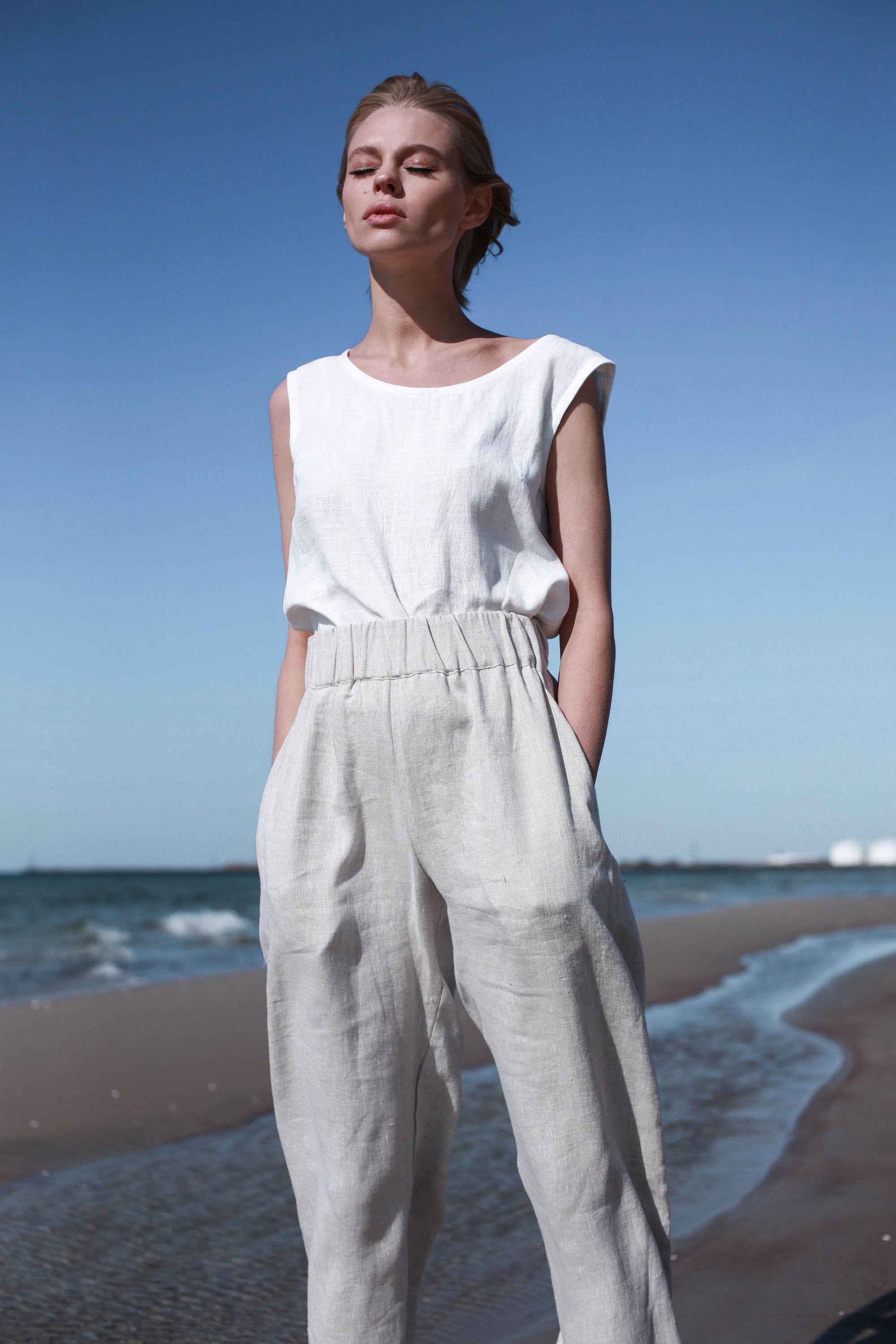 Rusty Linen Culottes