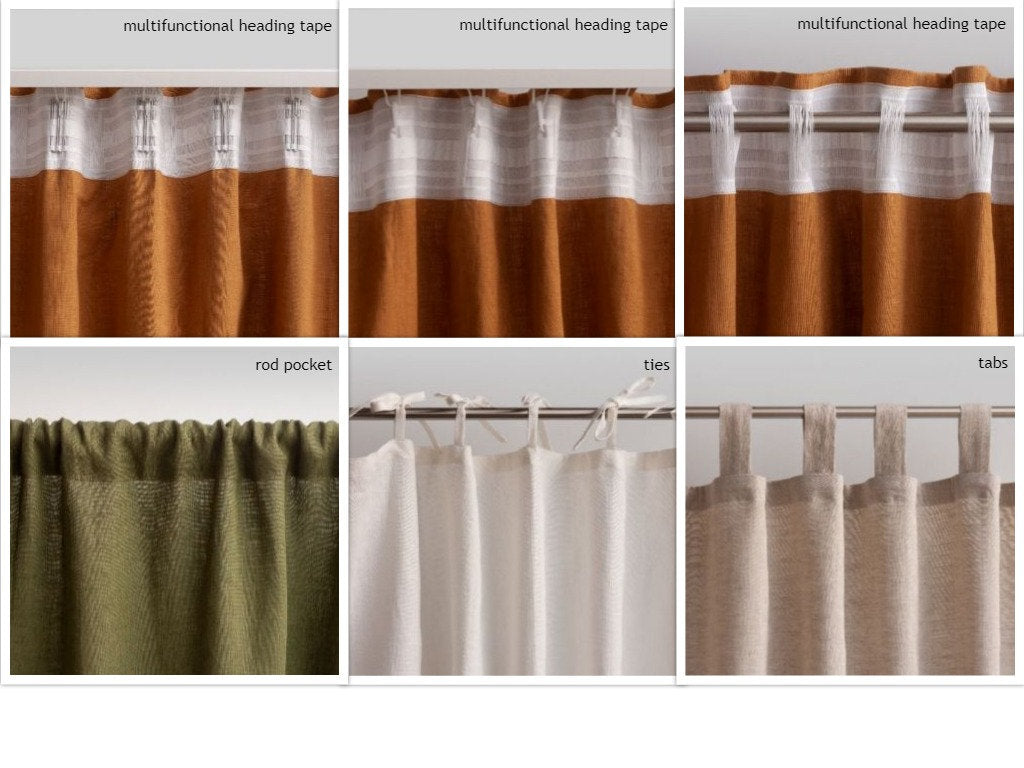 86.6"/220 Cm Width Linen Curtain