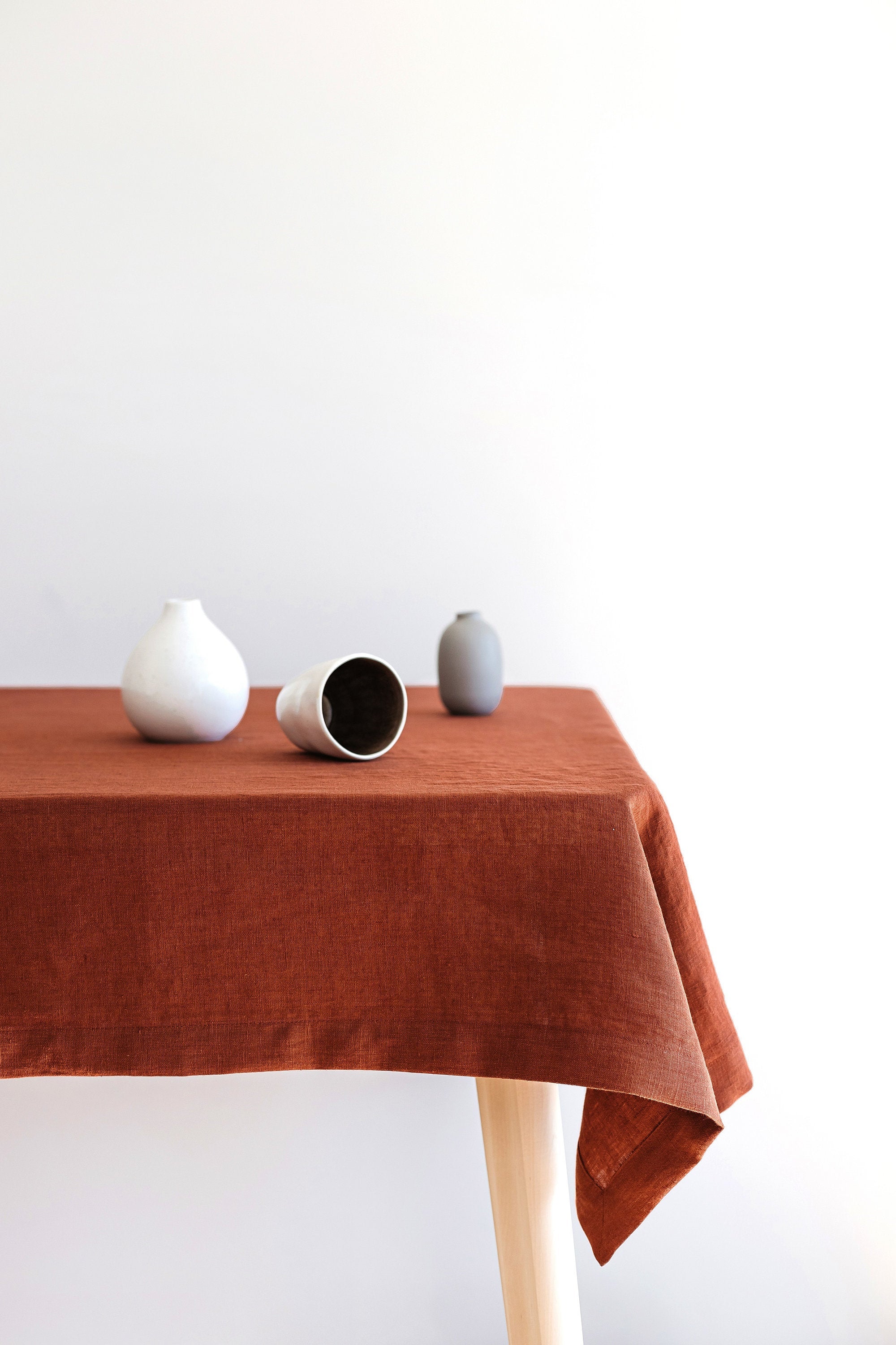 Rusty Linen Tablecloth