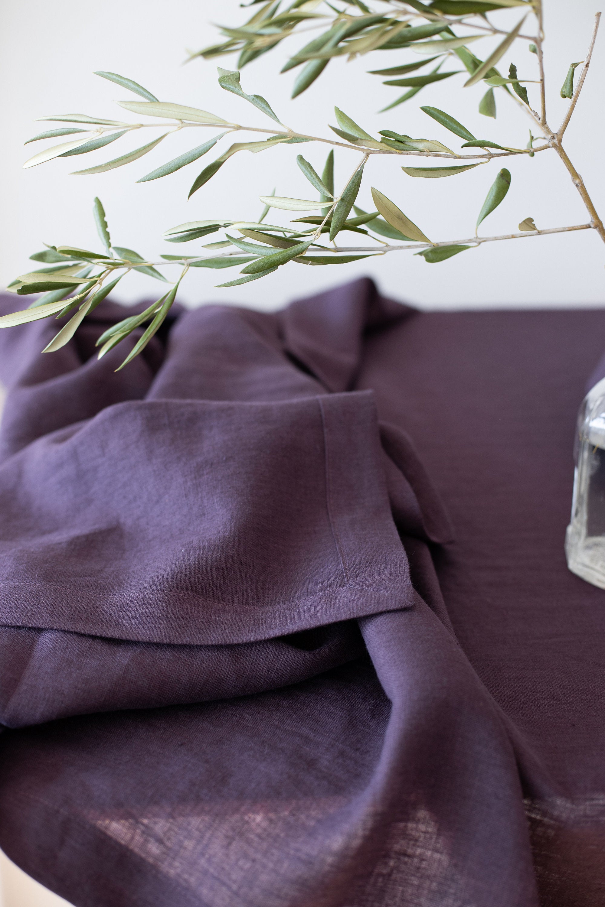 Plum Linen Tablecloth
