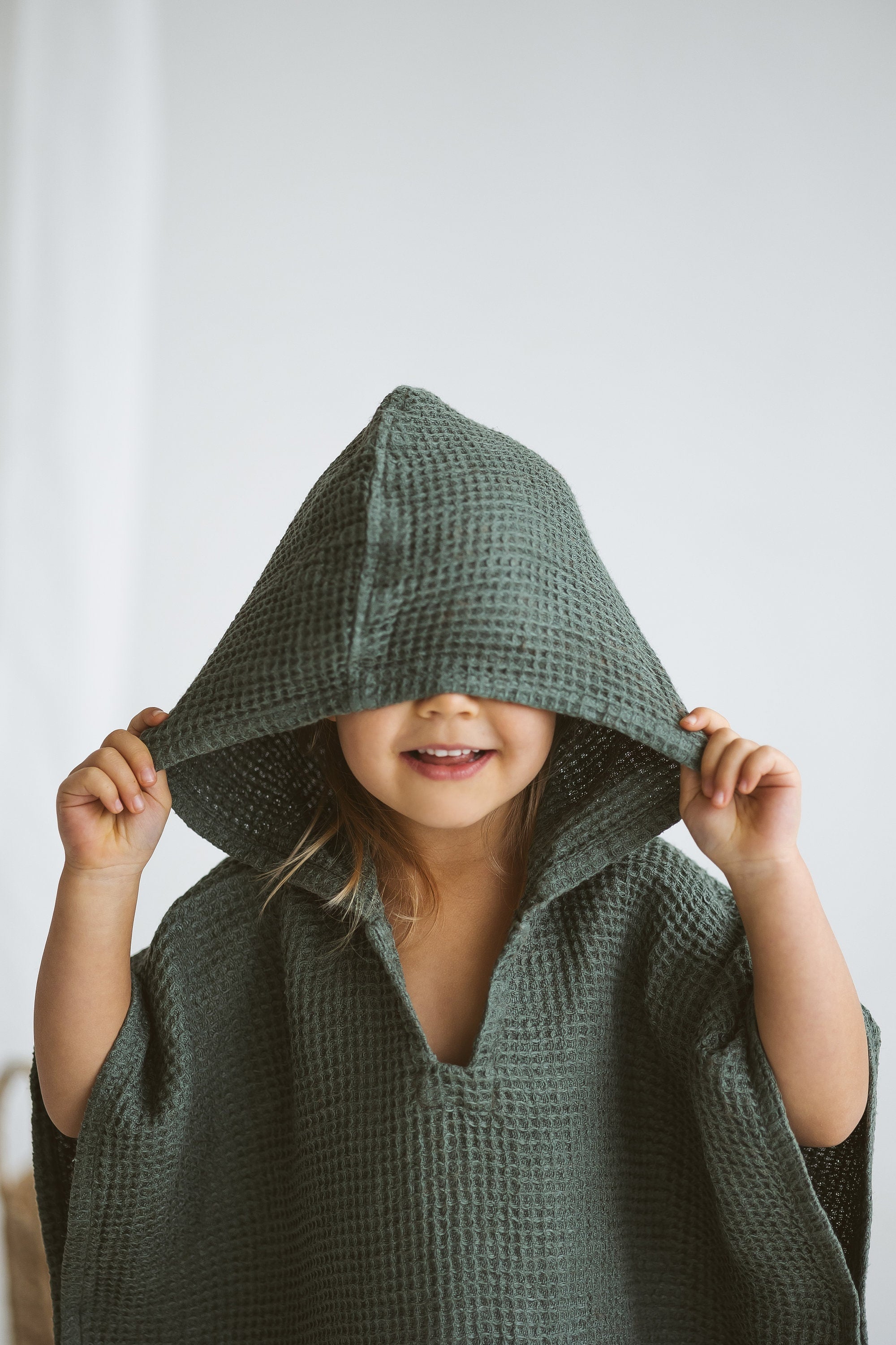 Linen Beach Poncho For Kids