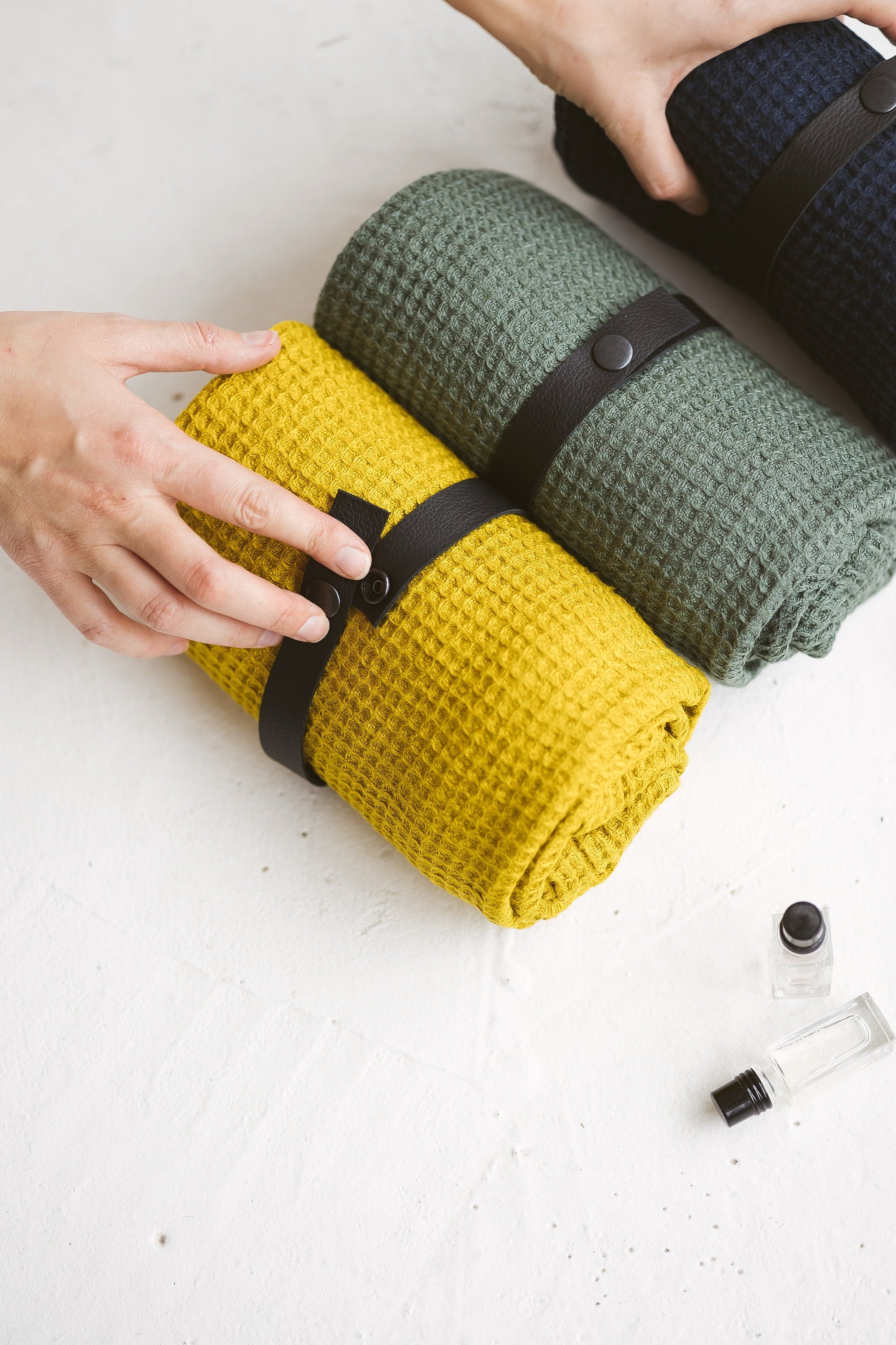 Waffle Linen Travel Towel