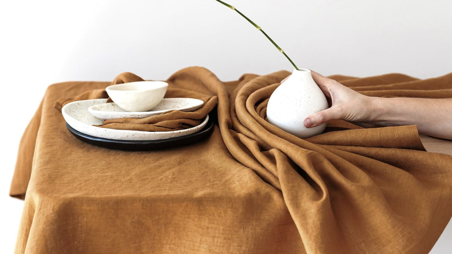 Pure linen tablecloths