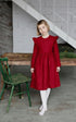 red linen girls dress
