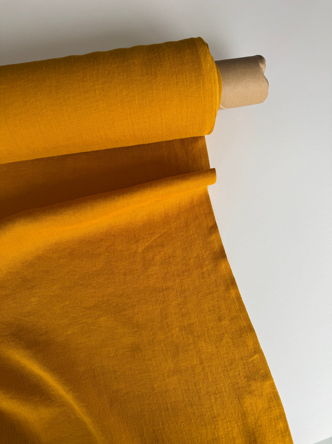Mustard linen fabric