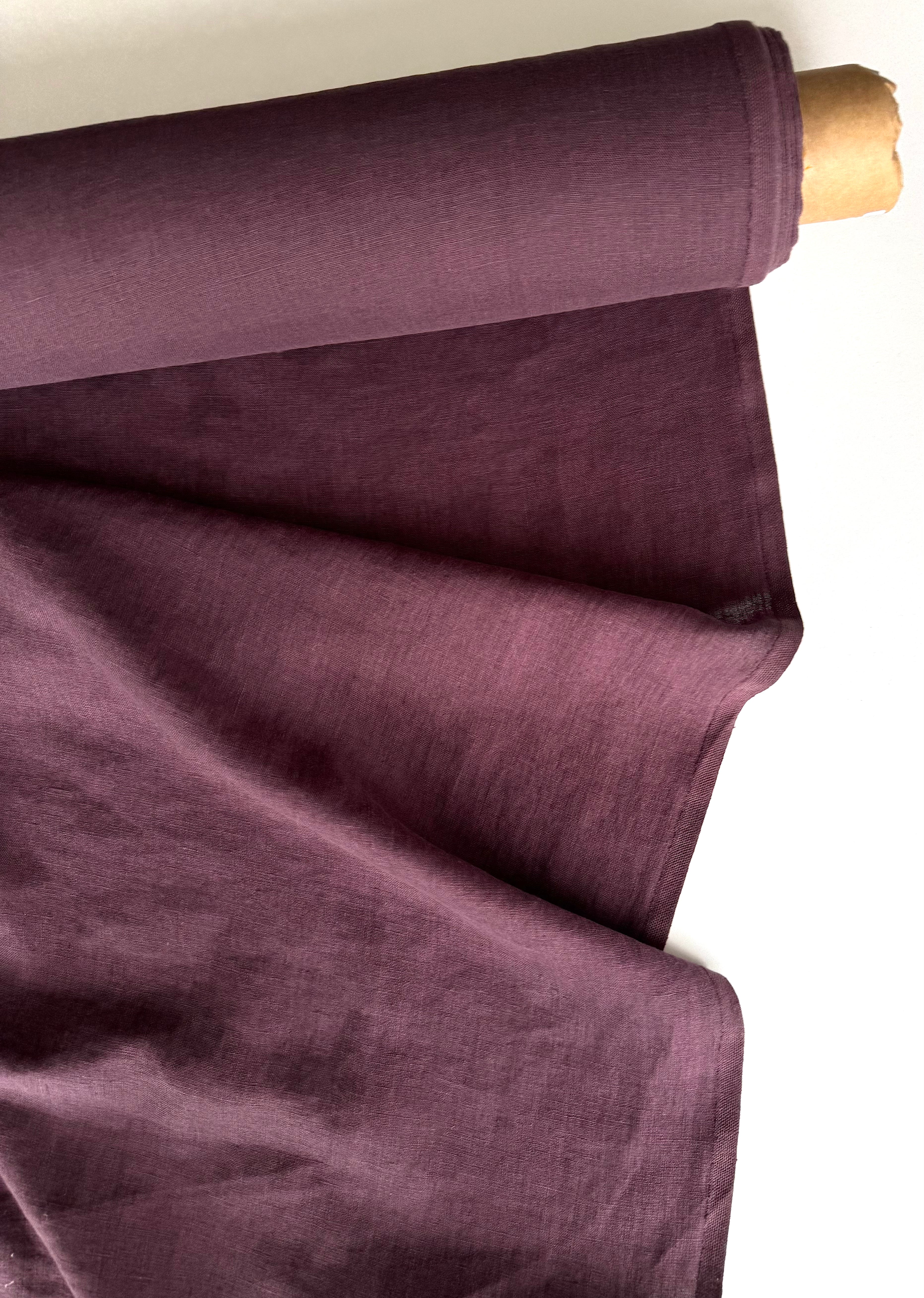 plum linen fabric