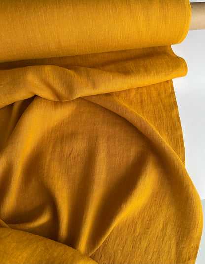 mustard linen fabric