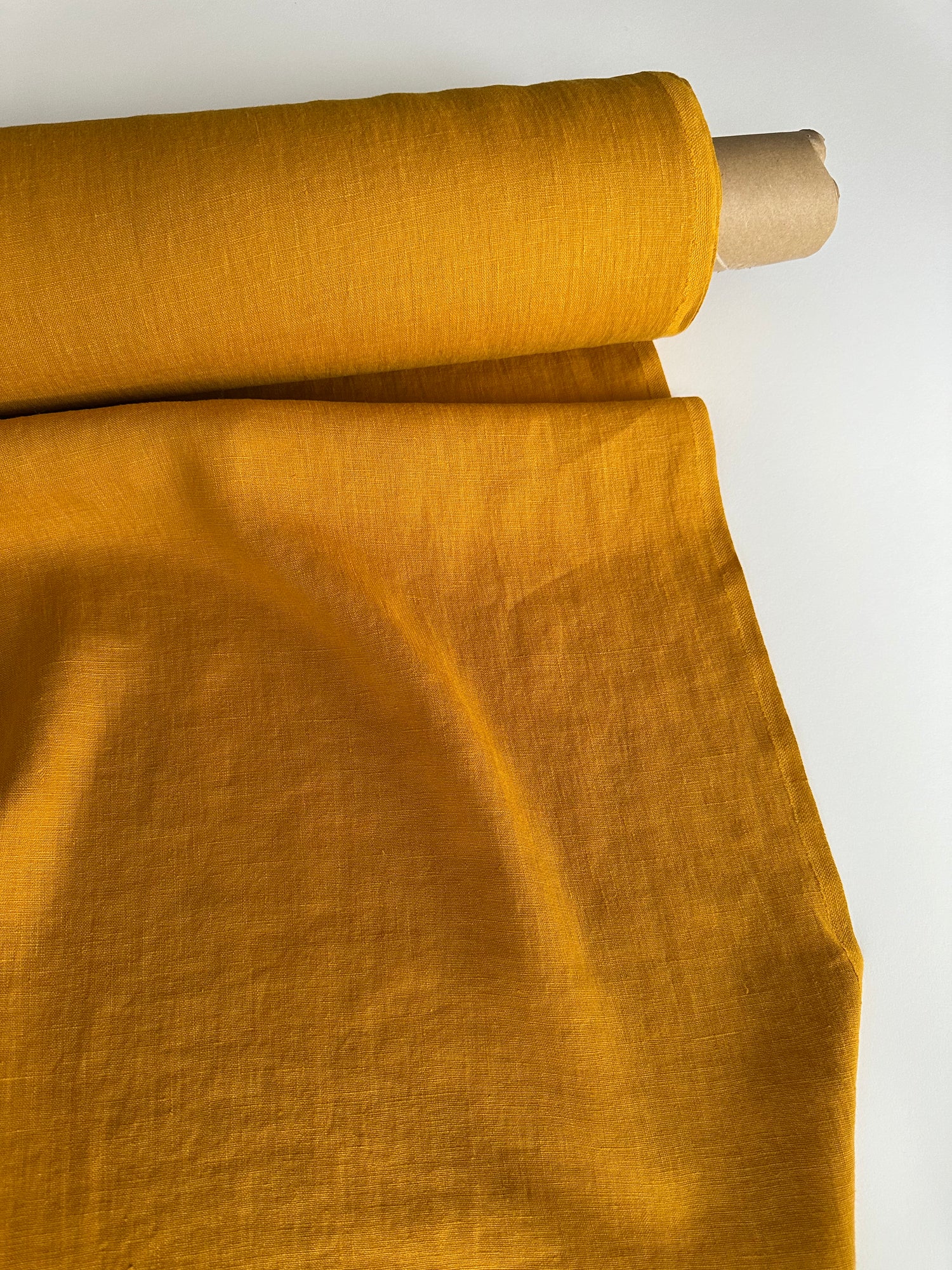mustard linen fabric