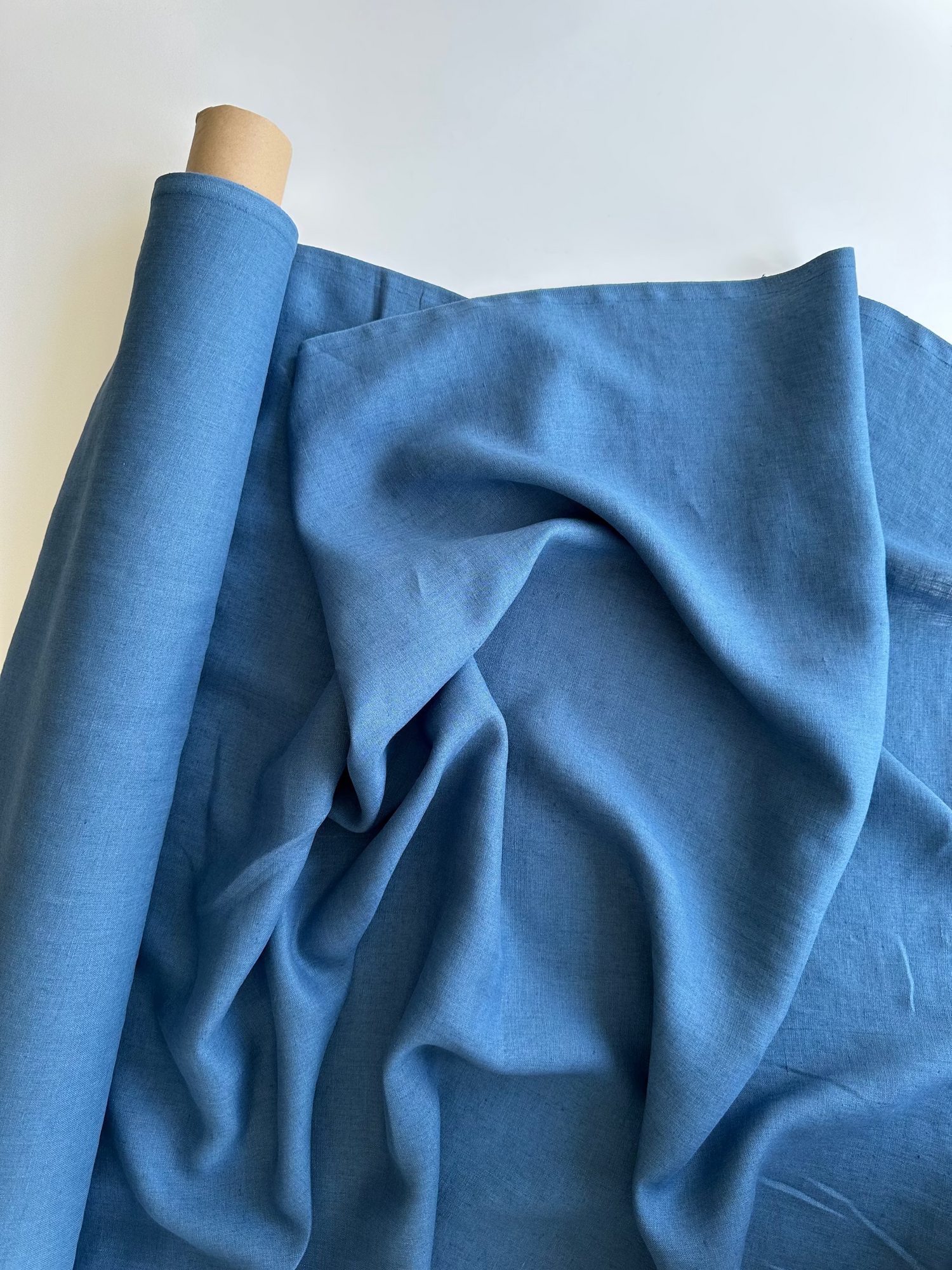 blue linen fabric