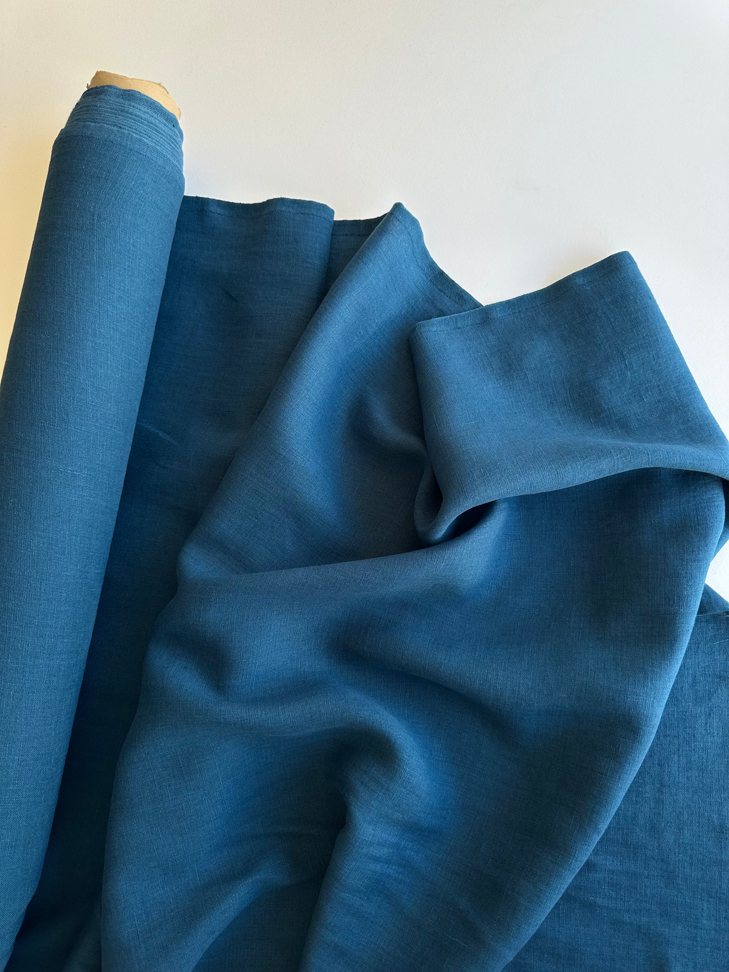 dark teal linen fabric