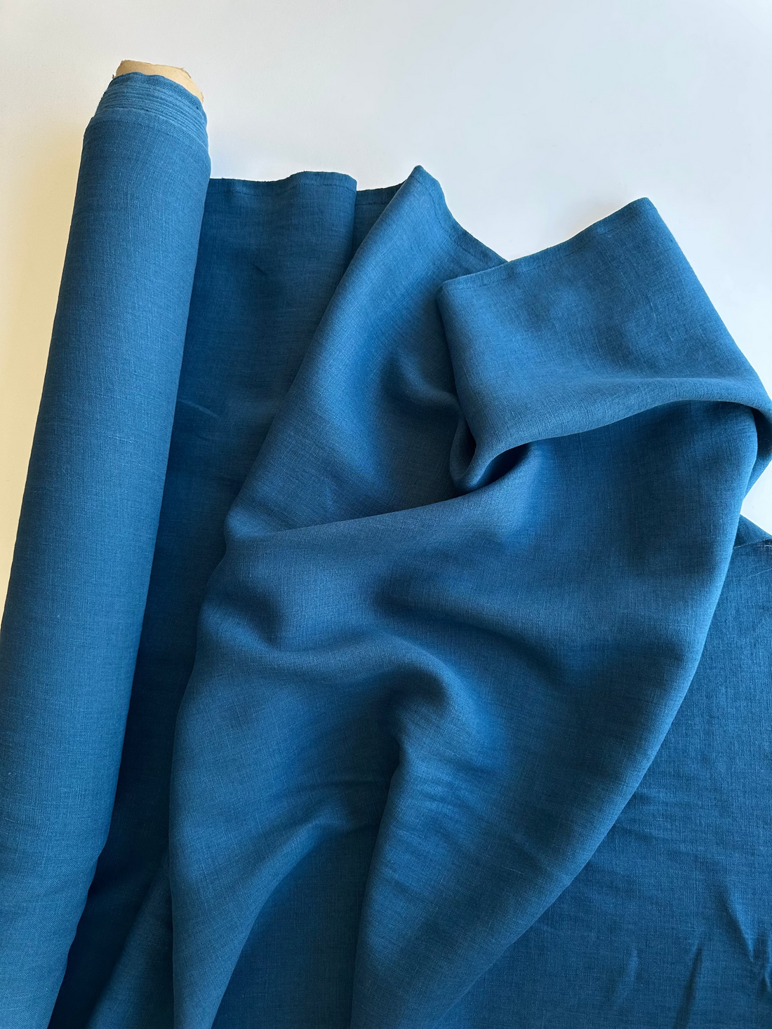 dark teal linen fabric