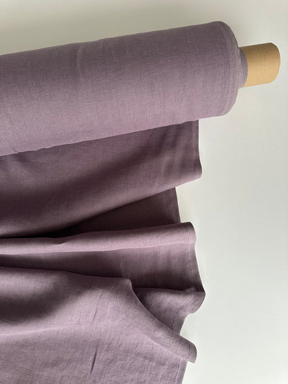purple lavender linen fabric by meter or yard