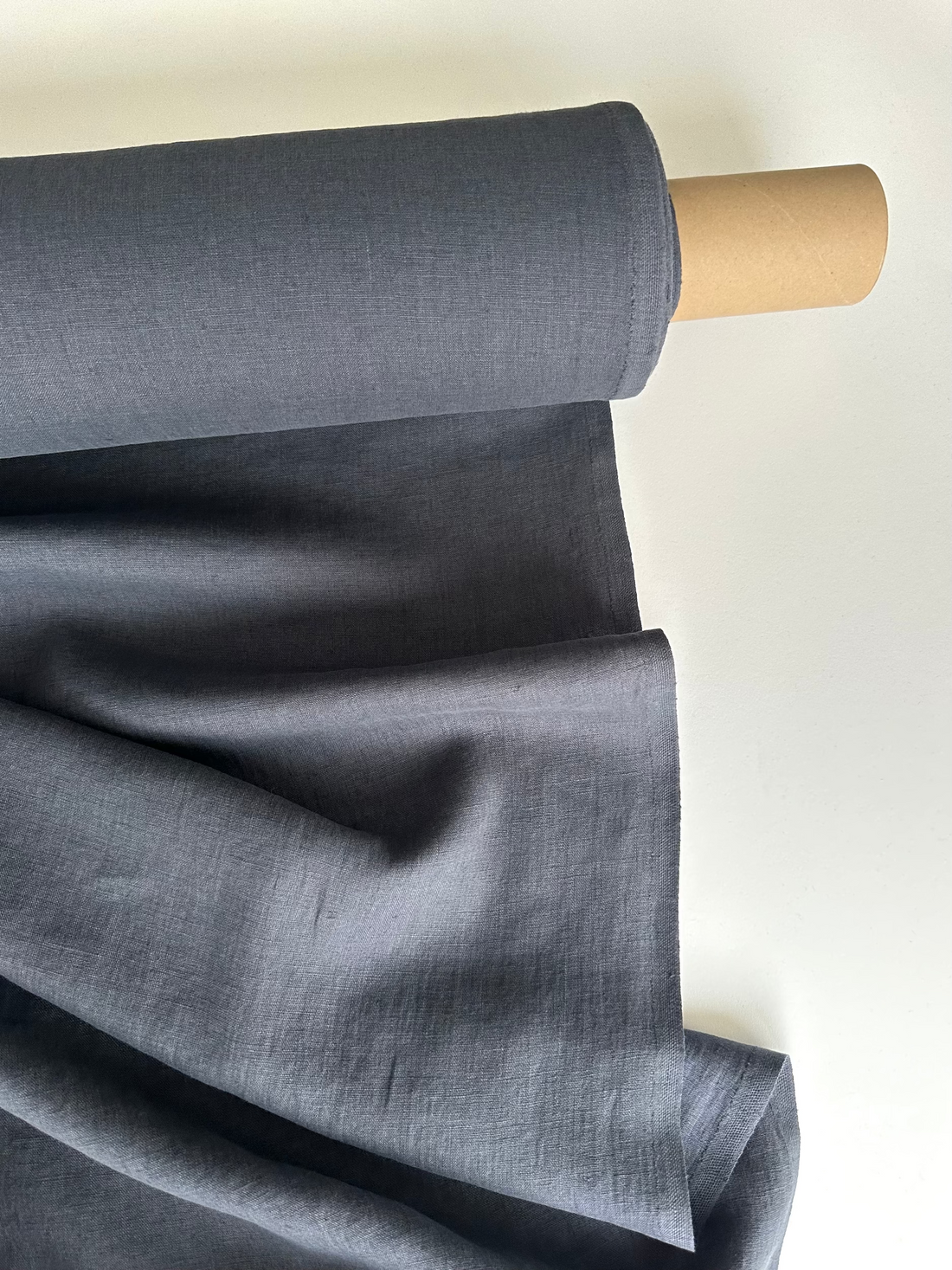 charcoal gray linen fabric