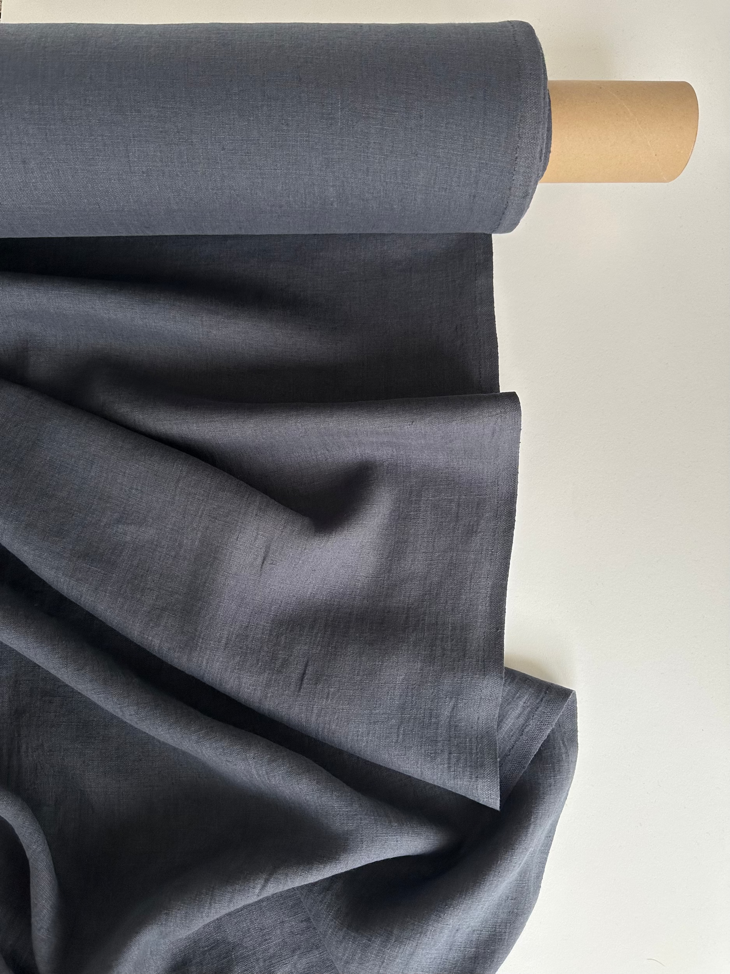 charcoal gray linen fabric