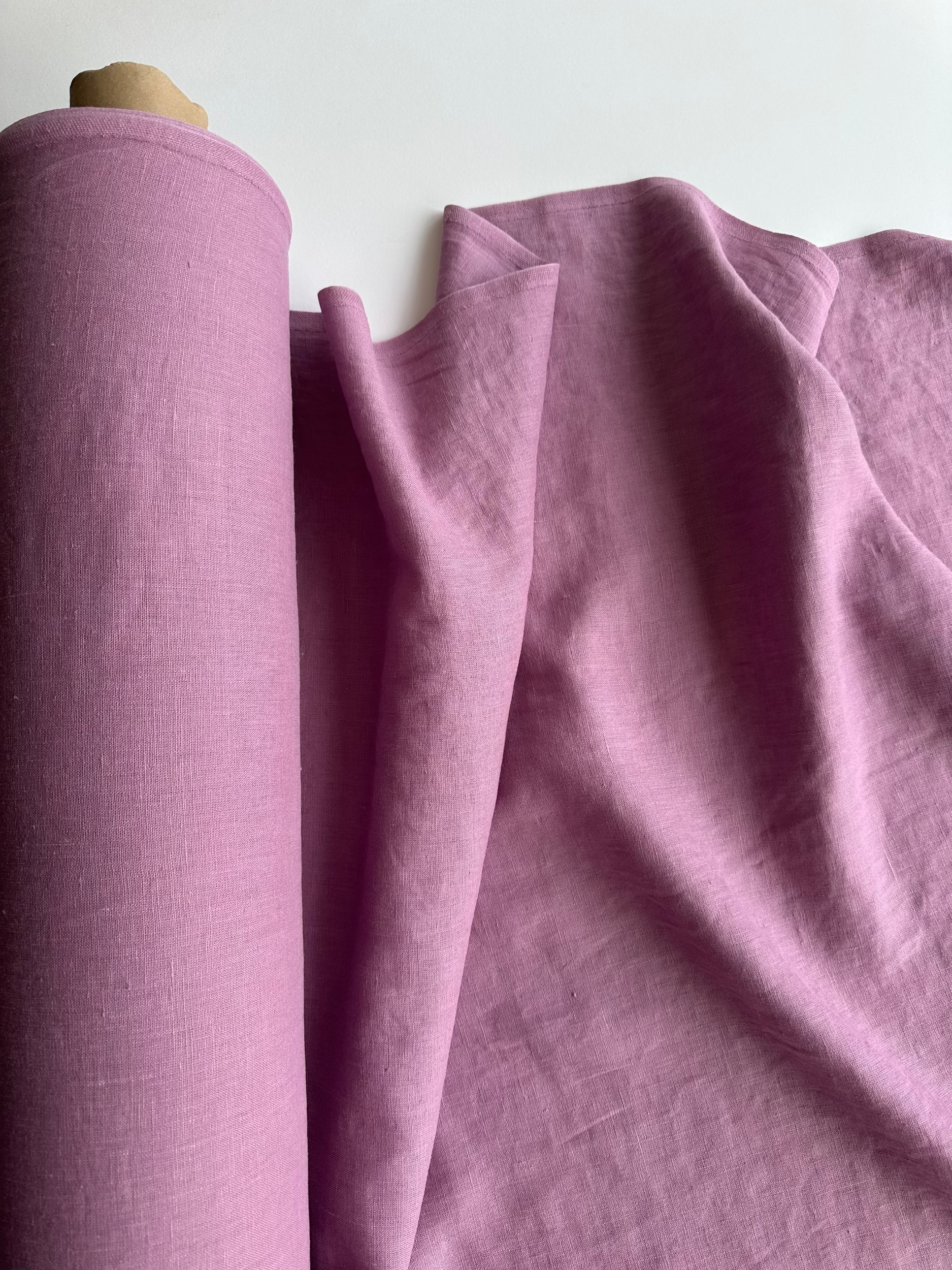 Dusty rose linen fabric