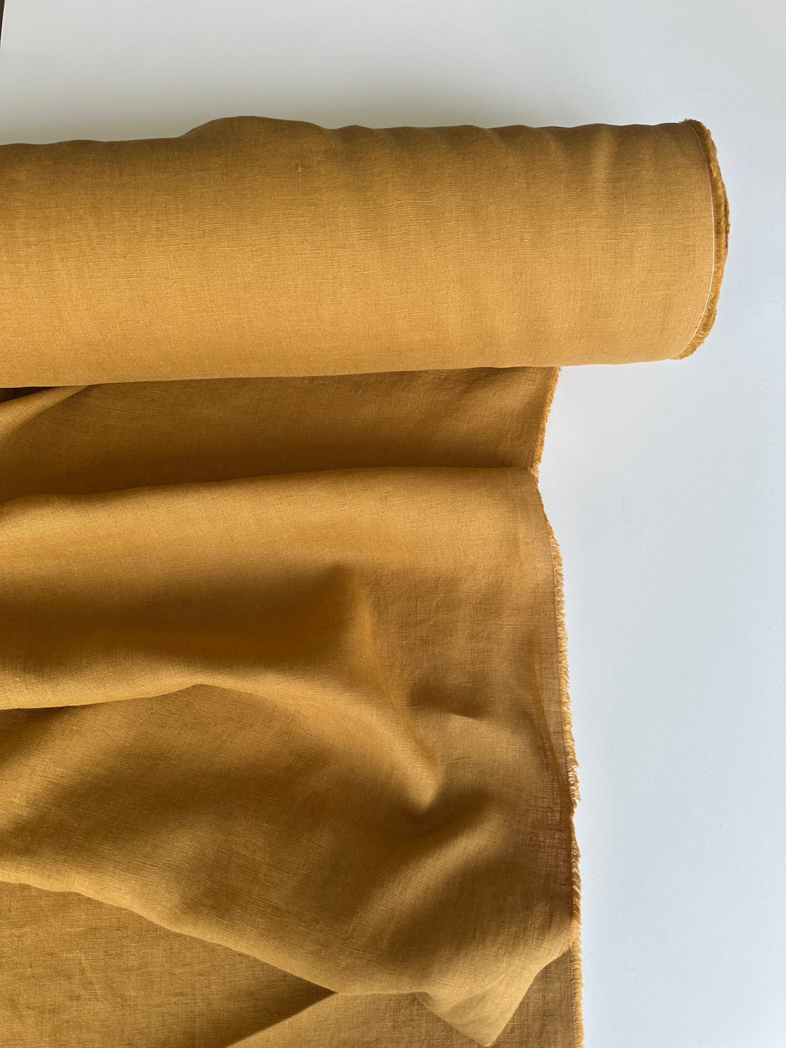 Amber linen fabric