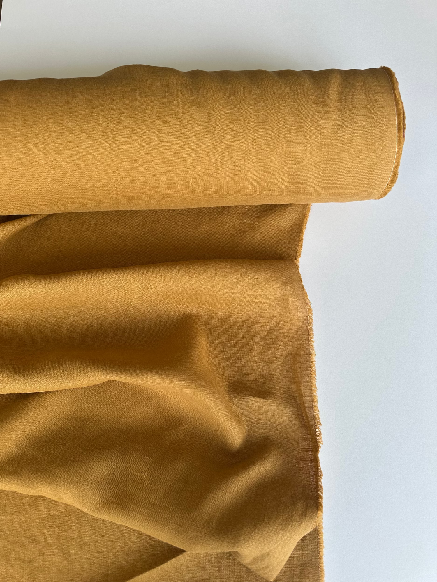 Amber linen fabric