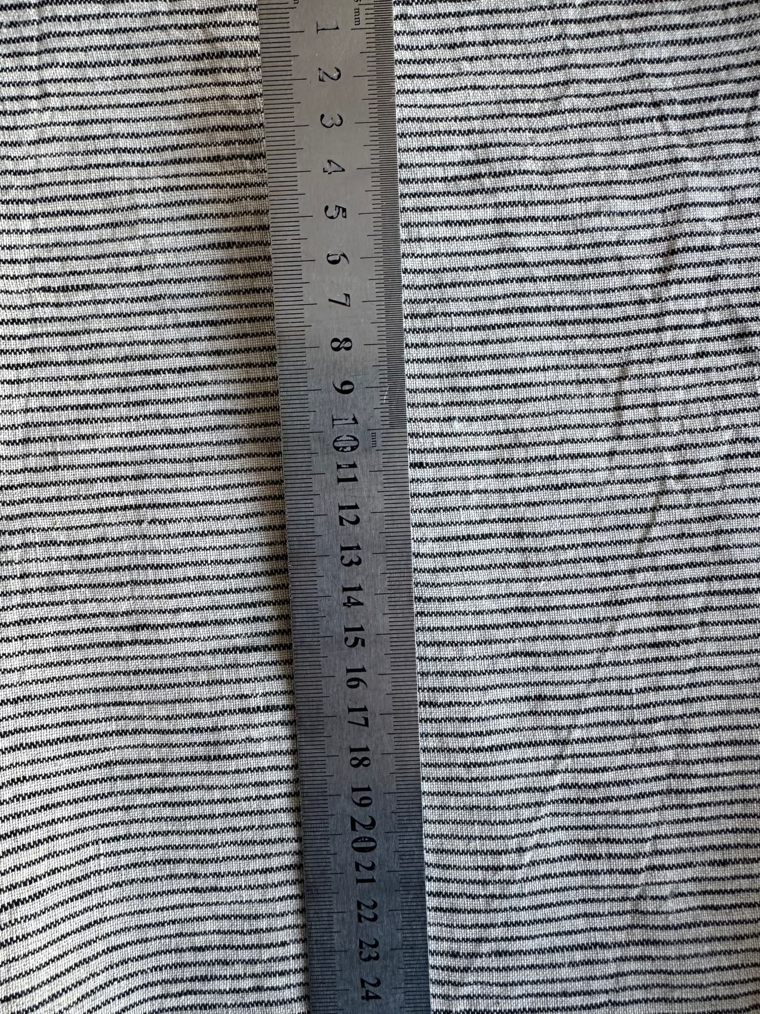 natural pinstripe linen fabric