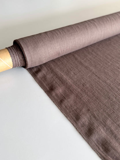 brown linen fabric