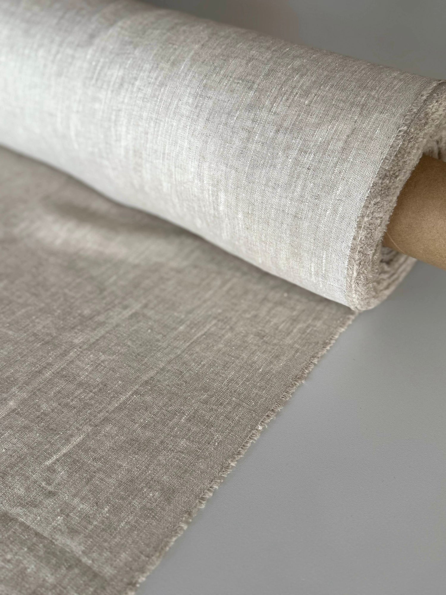 Natural light linen fabric