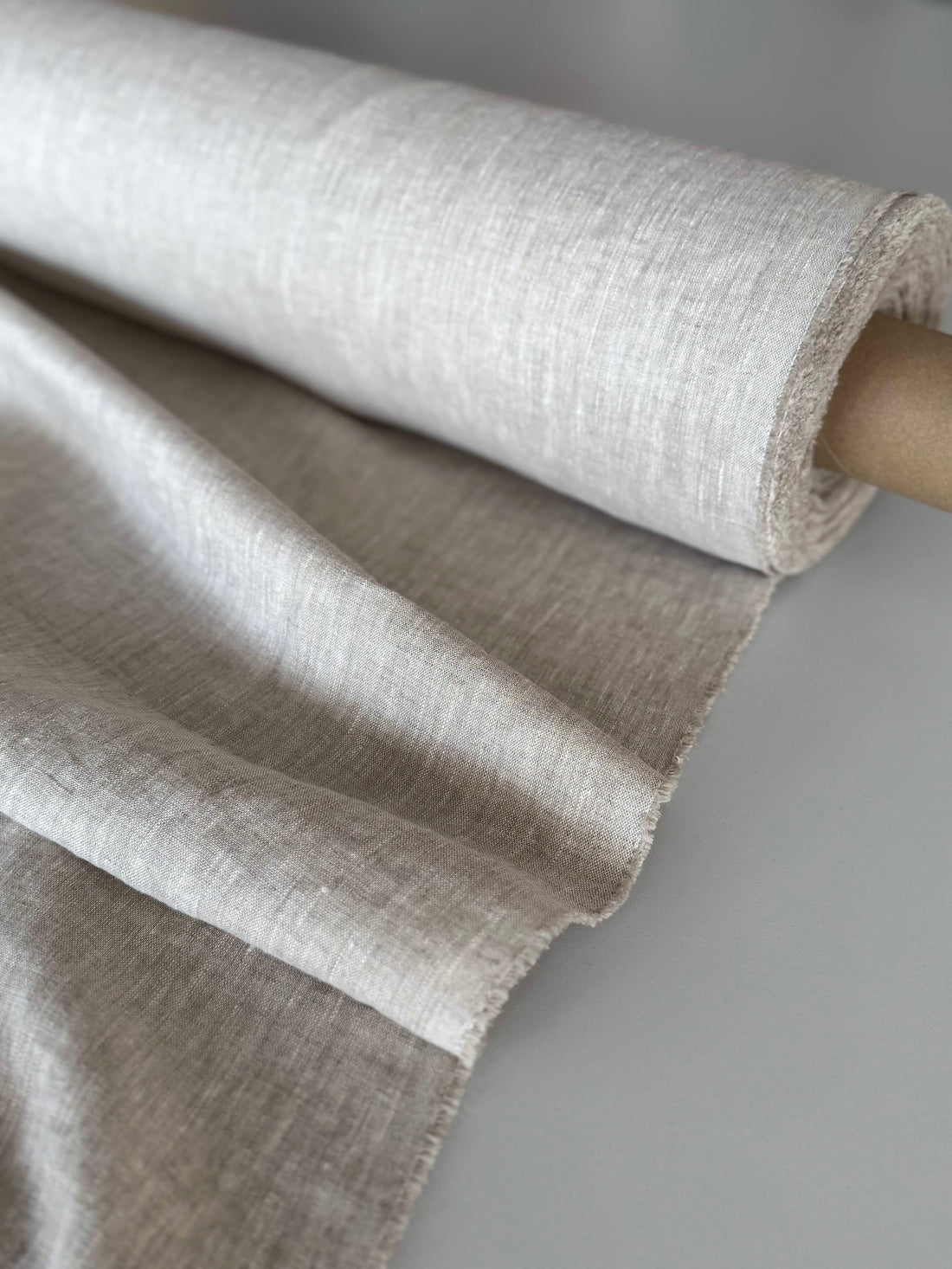 Natural light linen fabric